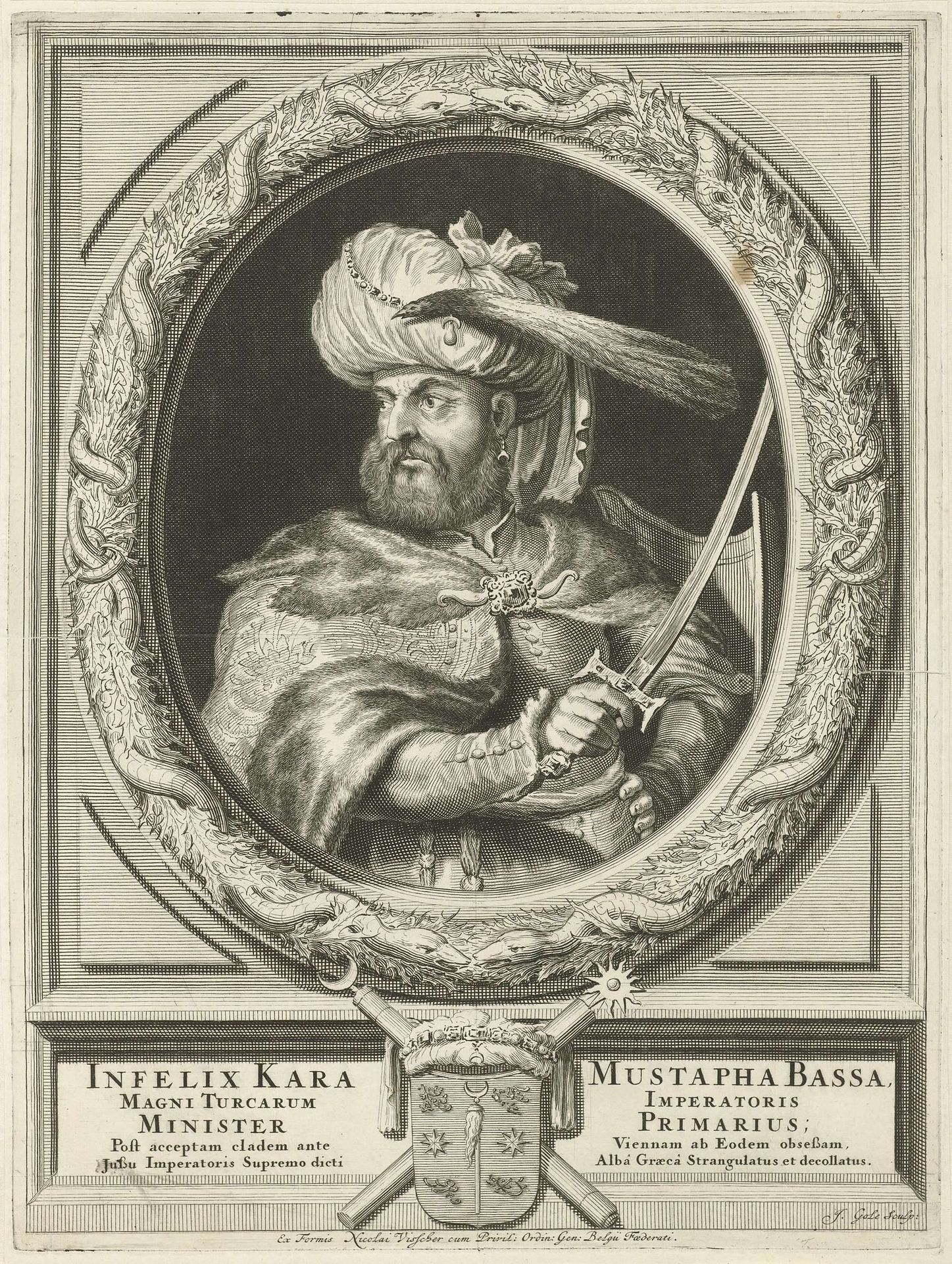 Portret van Kara Mustafa Pasha by Jacob Gole