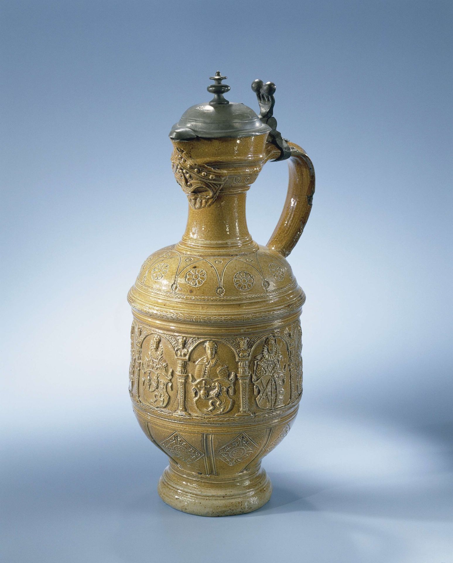 Jug with a representation of the electors by Jan Baldems Mennicken
