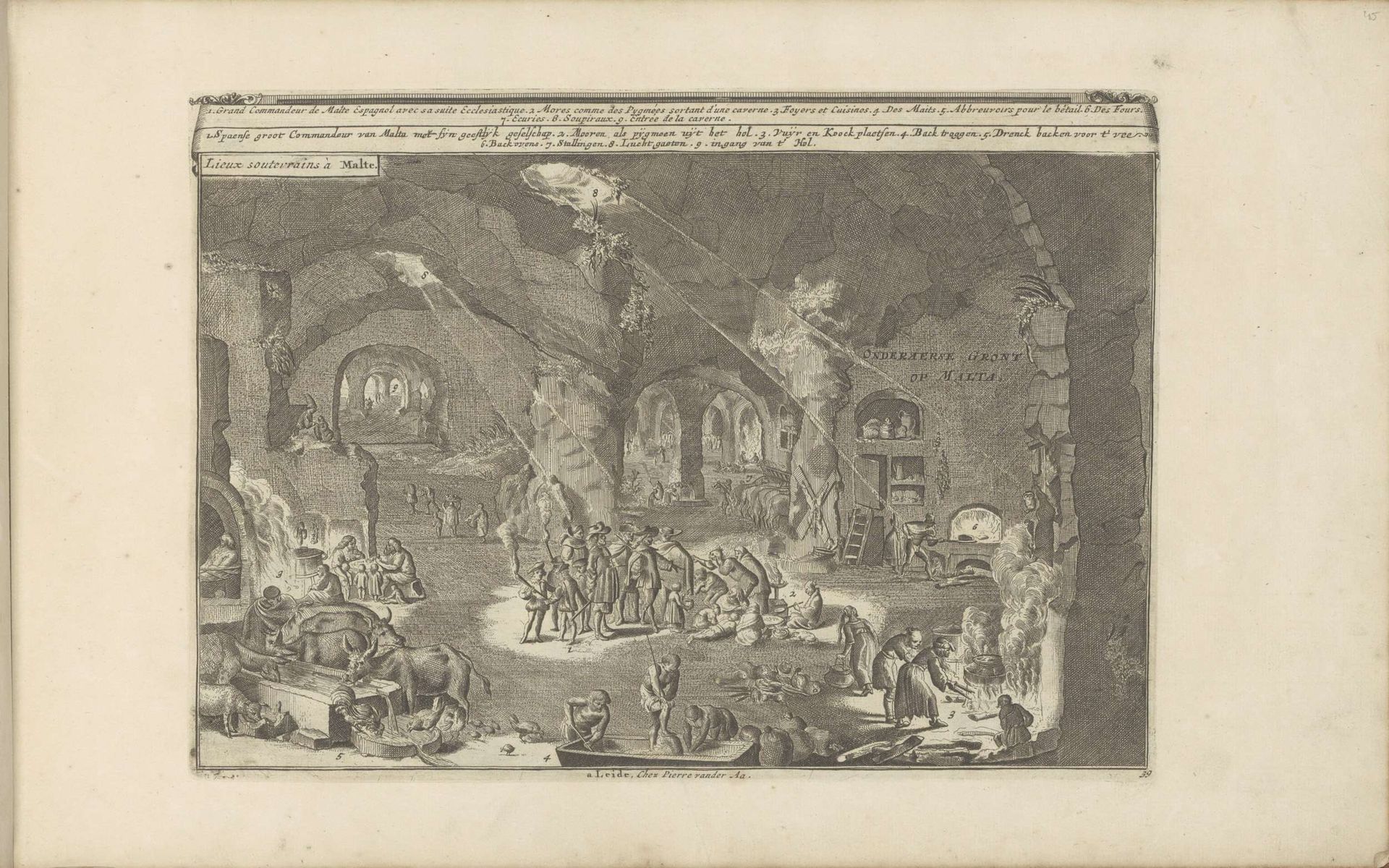 Grotten in Malta by Romeyn de Hooghe