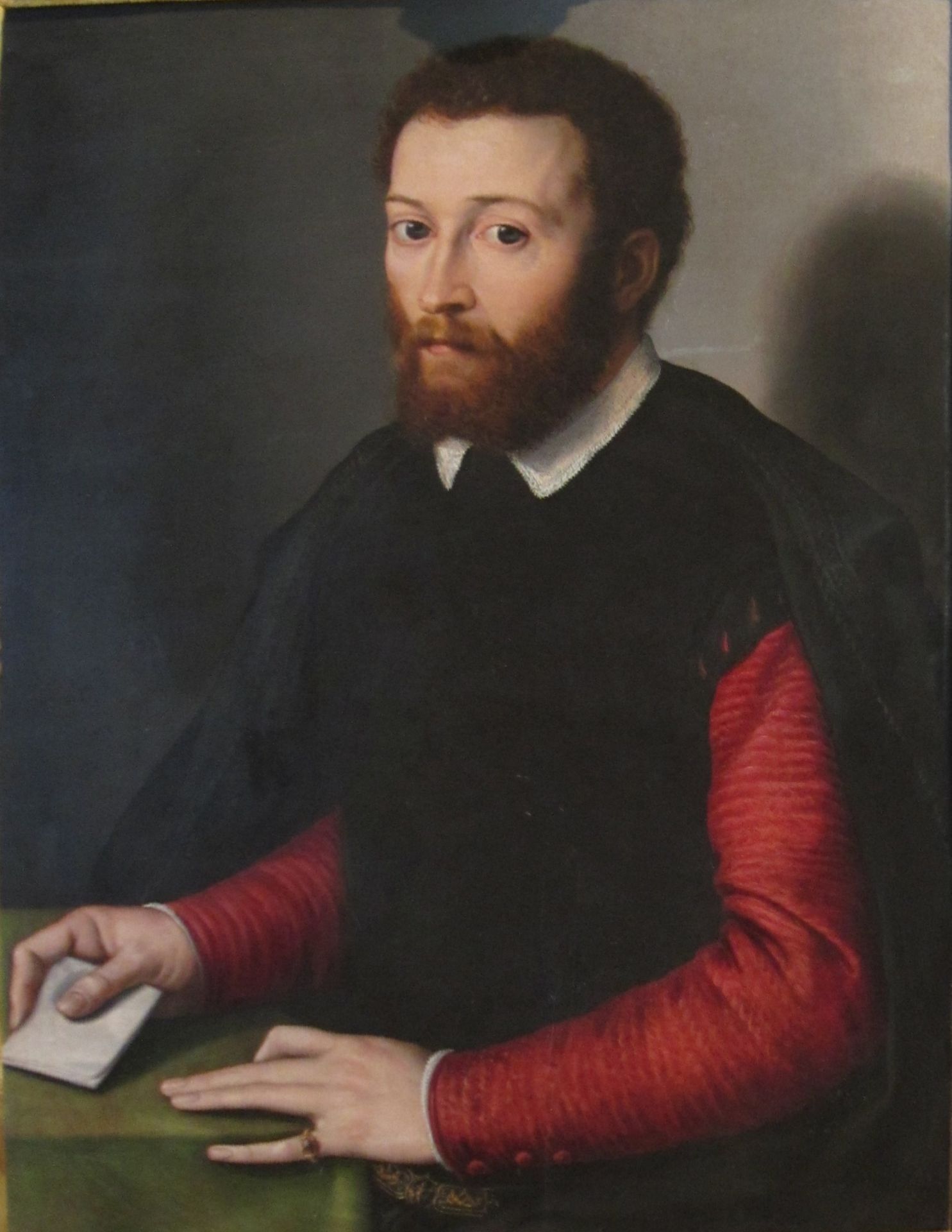 Portrait of a Man Holding a Letter by Francesco de' Rossi (Francesco Salviati), "Cecchino"