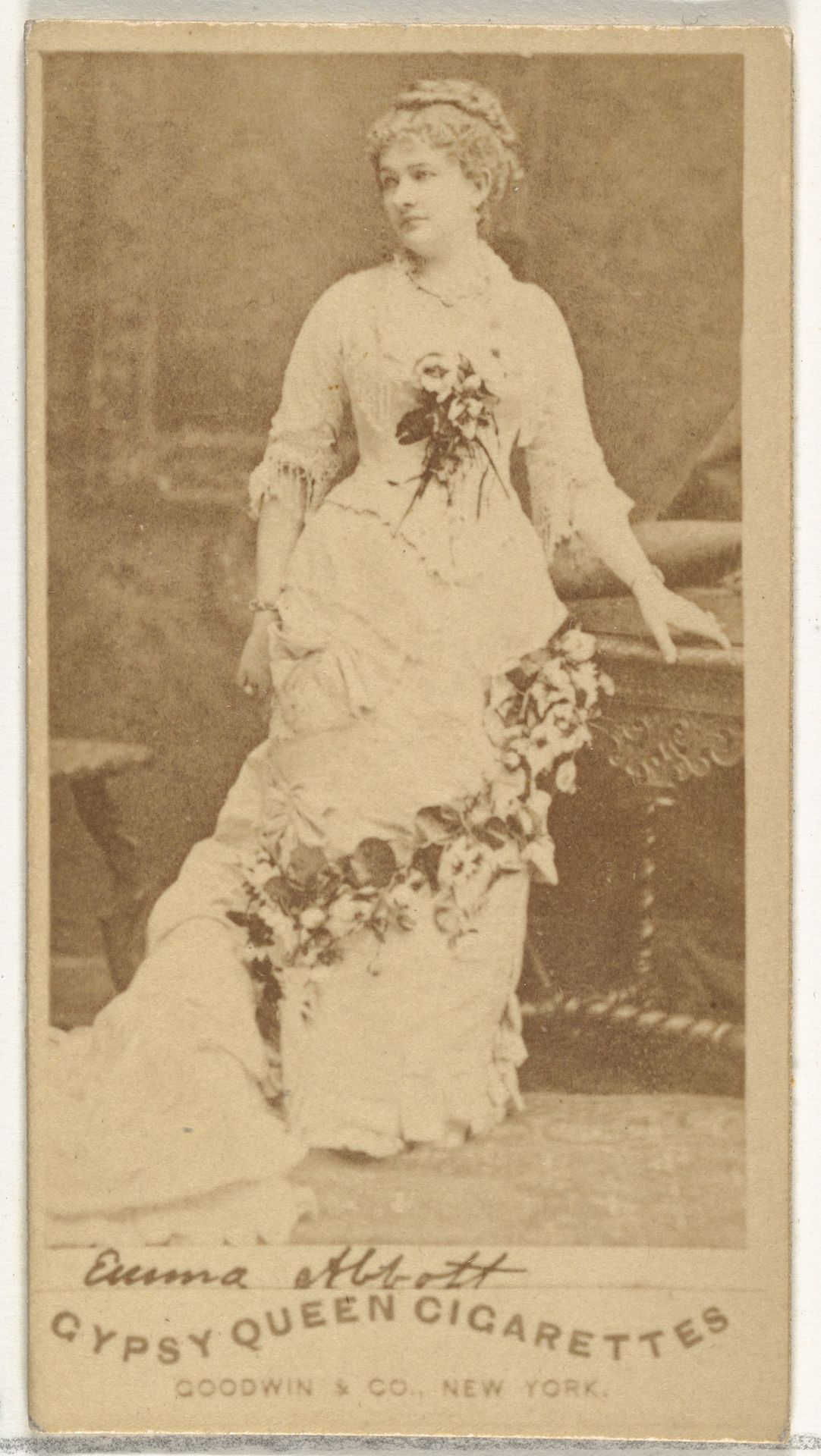 Emma Abbott, from the Actors and Actresses series (N171) for Gypsy Queen Cigarettes by Goodwin & Company