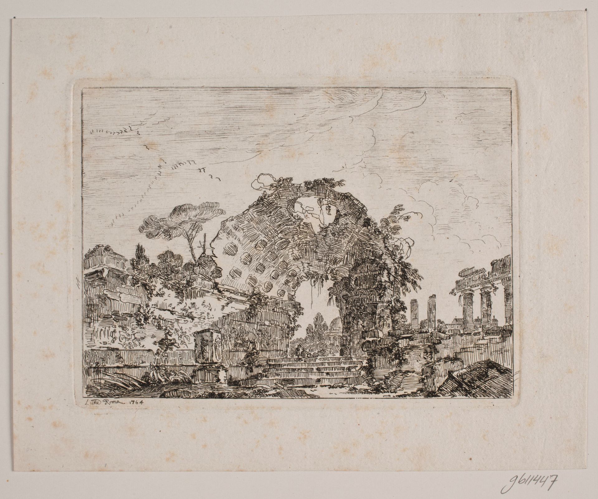 Antikke runiner af et tempel by Jens Petersen Lund