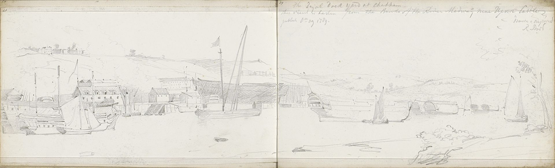 Royal Dockyard te Chatham by Petrus Johannes Schotel