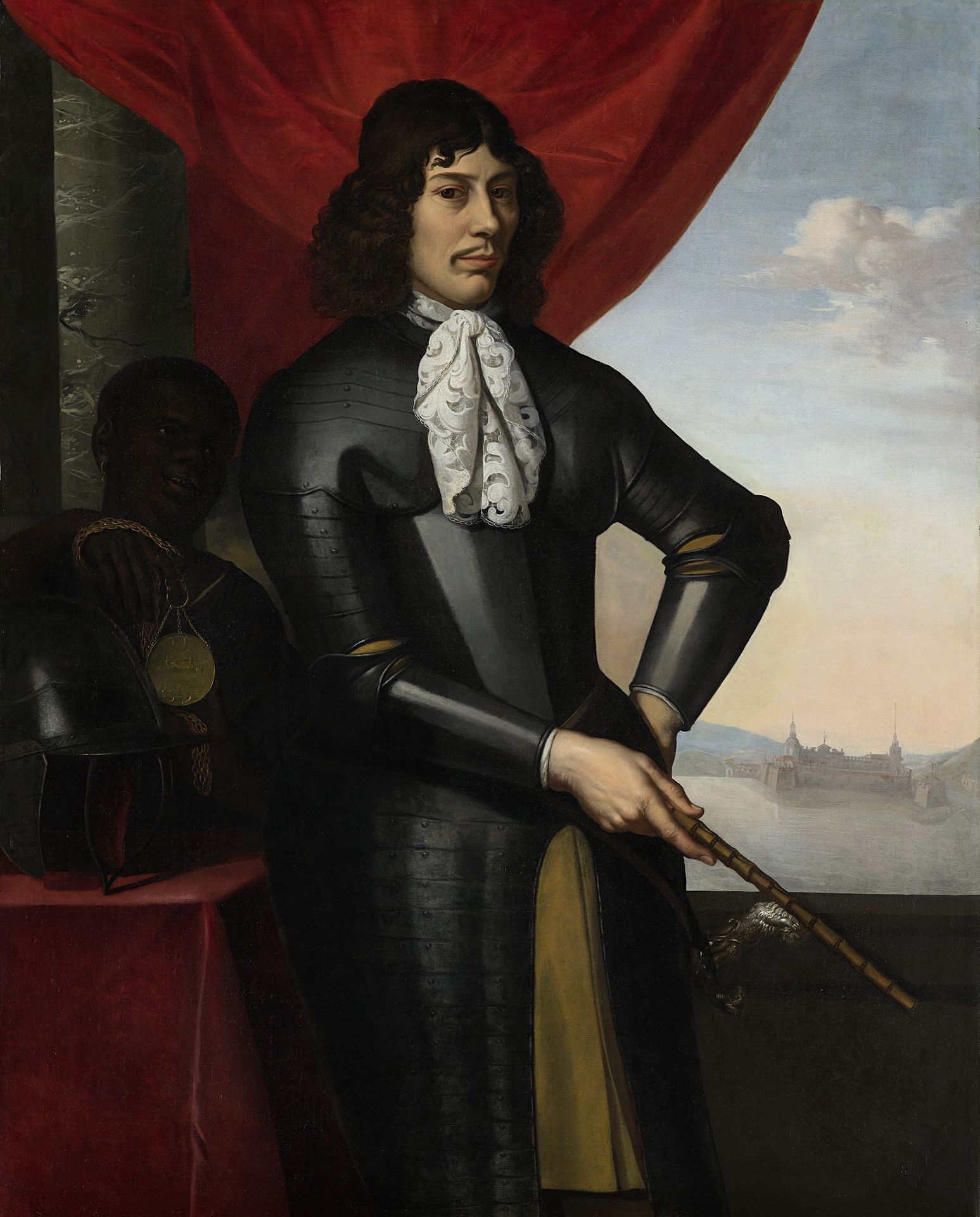 Portrait of Jan Valckenburgh and an Enslaved Servant by Daniel Vertangen