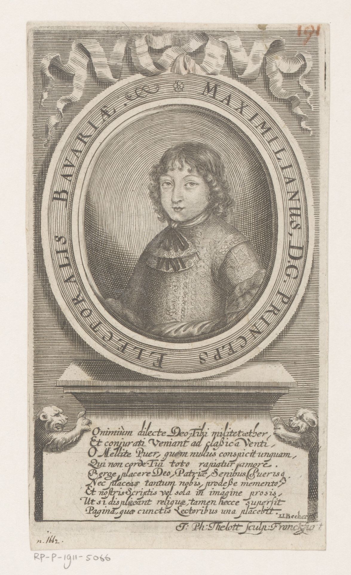 Portret van Maximiliaan II Emanuel, keurvorst van Beieren by Johann Philipp Thelott