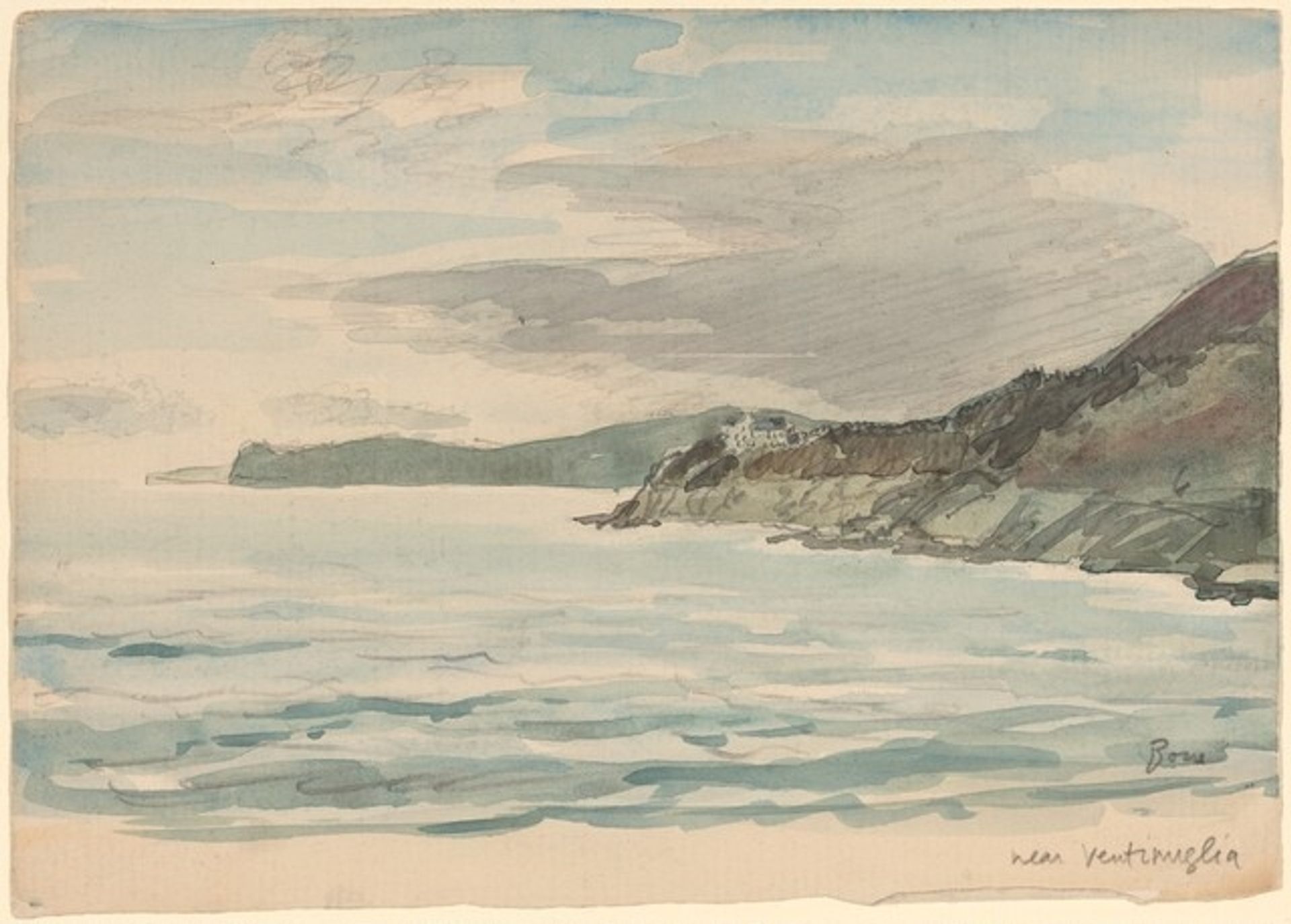 Near Ventimiglia, Menton by Muirhead Bone
