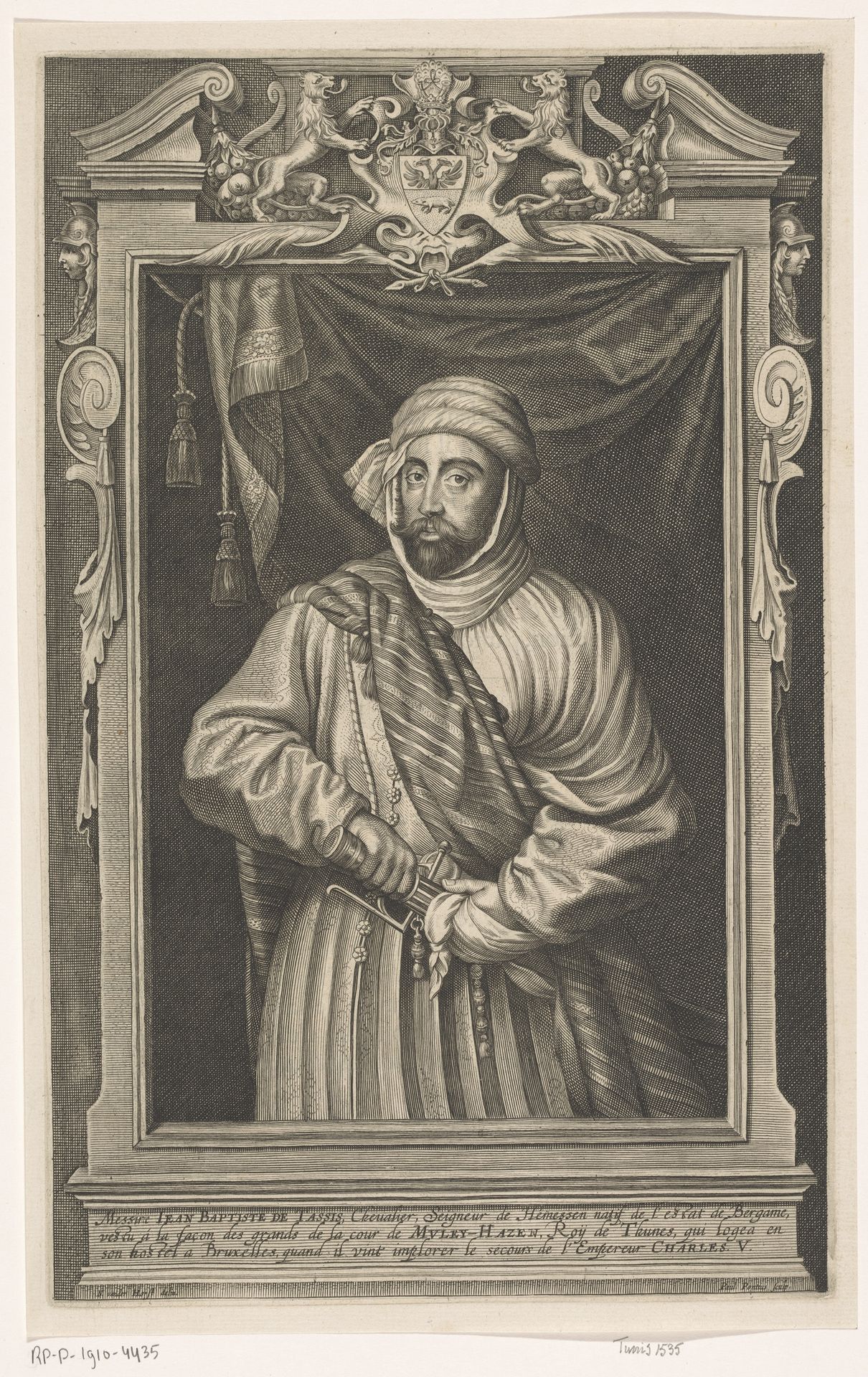 Portret van Jean Baptiste de Tassis by Paulus Pontius