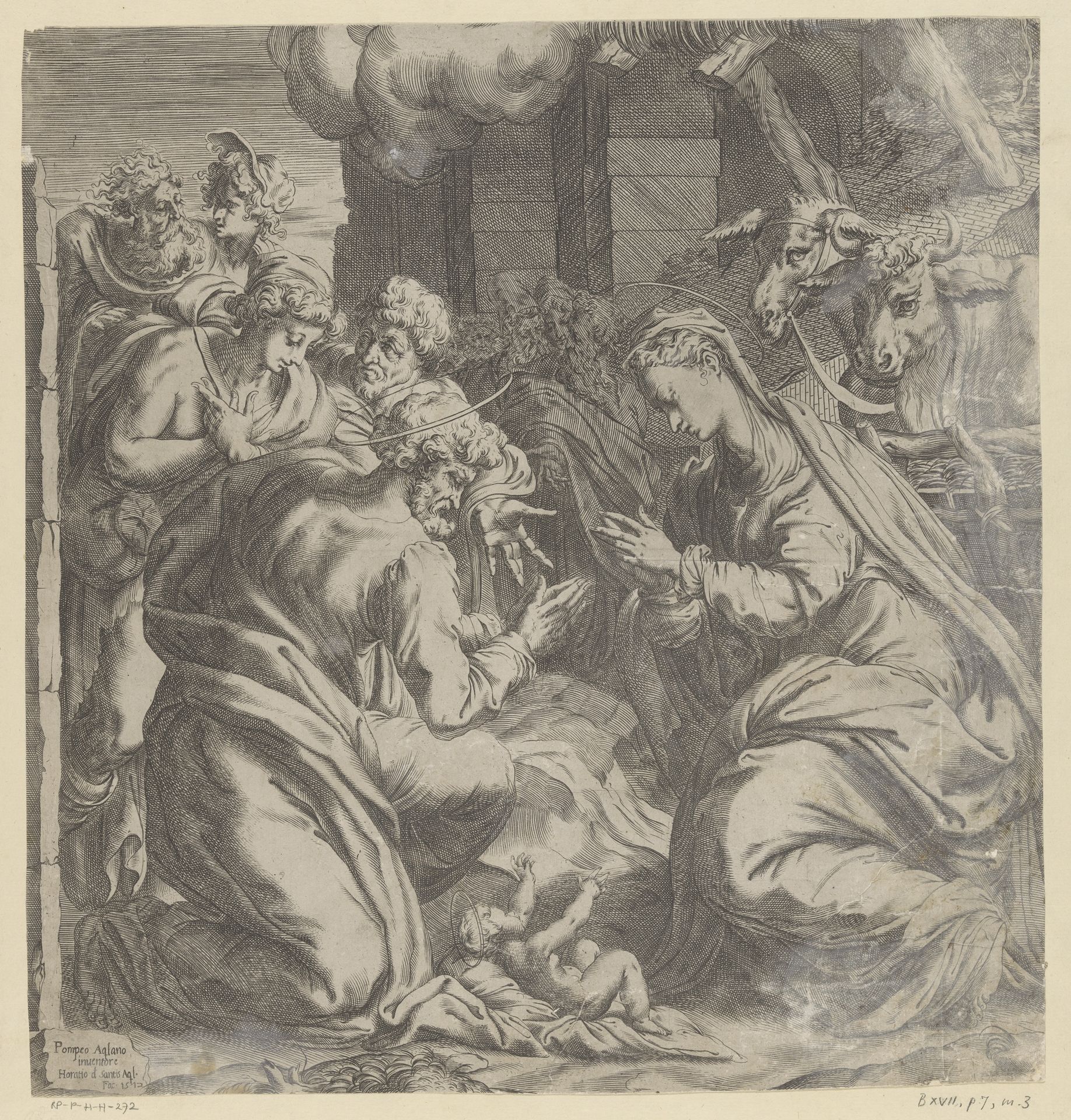 Geboorte van Christus by Orazio de Santis
