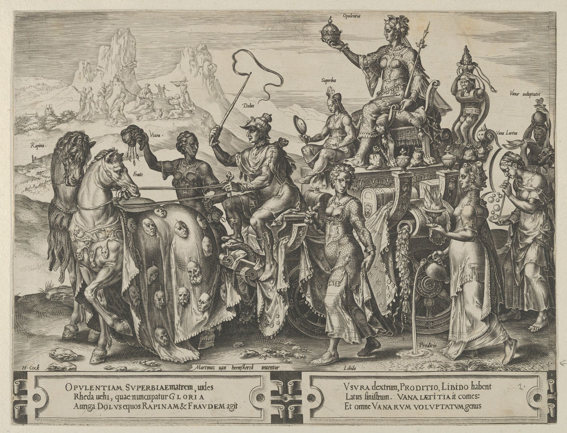 The Triumph of the Riches, from The Cycle of the Vicissitudes of Human Affairs, plate 2 by Cornelis Cort