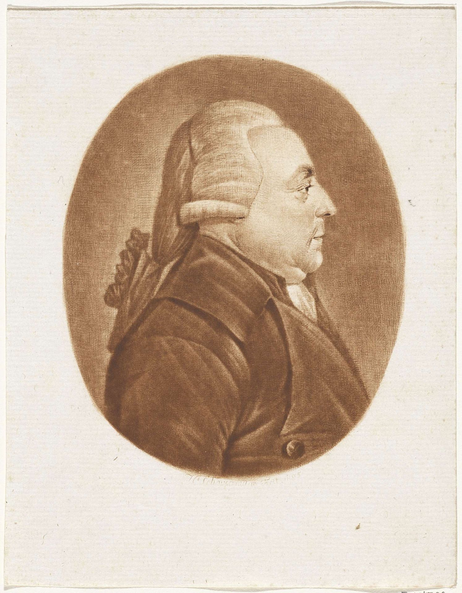 Portret van J. Roquette, arts te Haarlem by Hendrik Schwegman