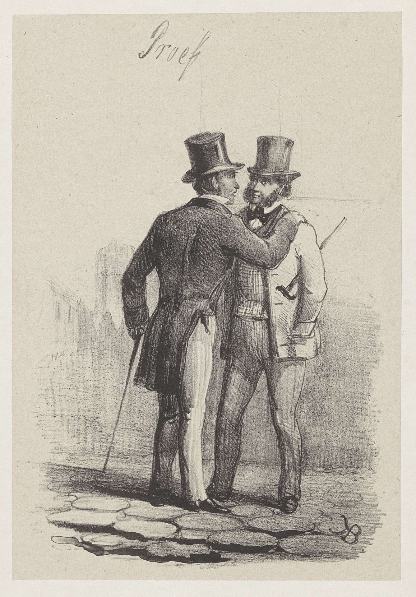 Twee mannen in gesprek by Karel Frederik Bombled