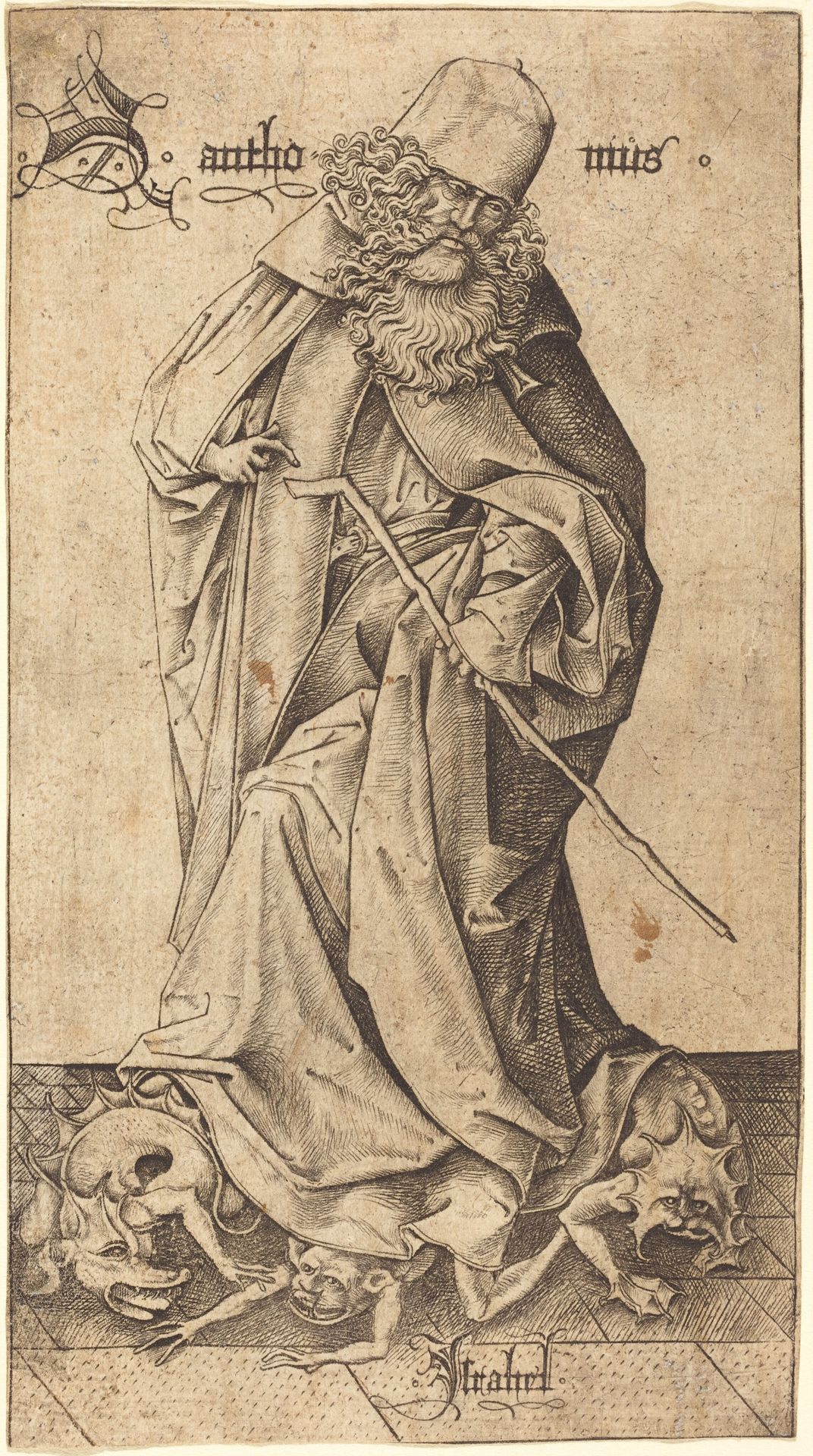 Saint Anthony by Israhel van Meckenem