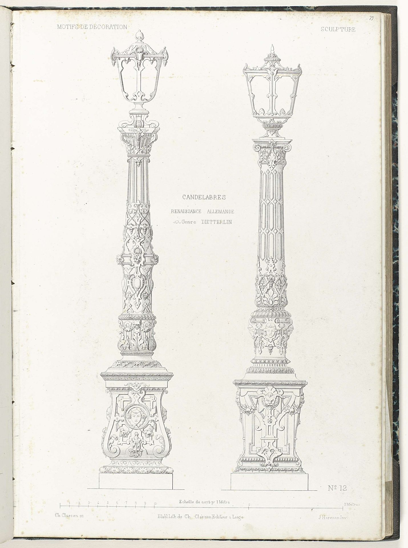 Twee straatlantaarns by Charles Claesen