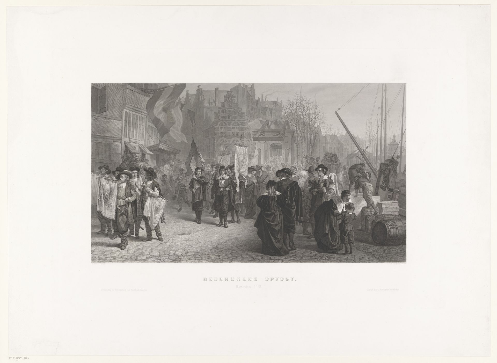 Rederijkersoptocht te Rotterdam, 1658 by Dirk Jurriaan Sluyter