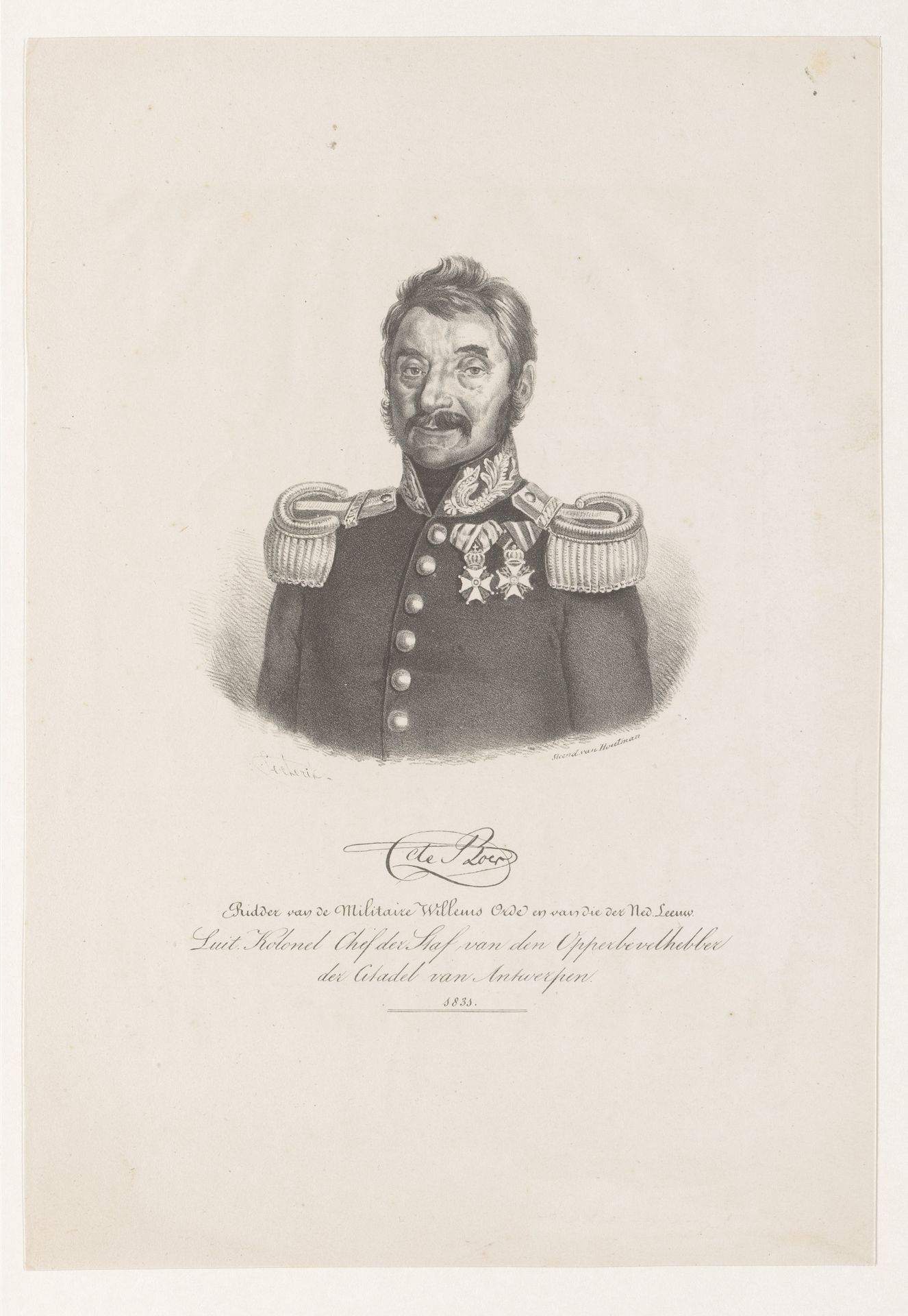 Portret van H.E. de Boer by Theodoor Soeterik