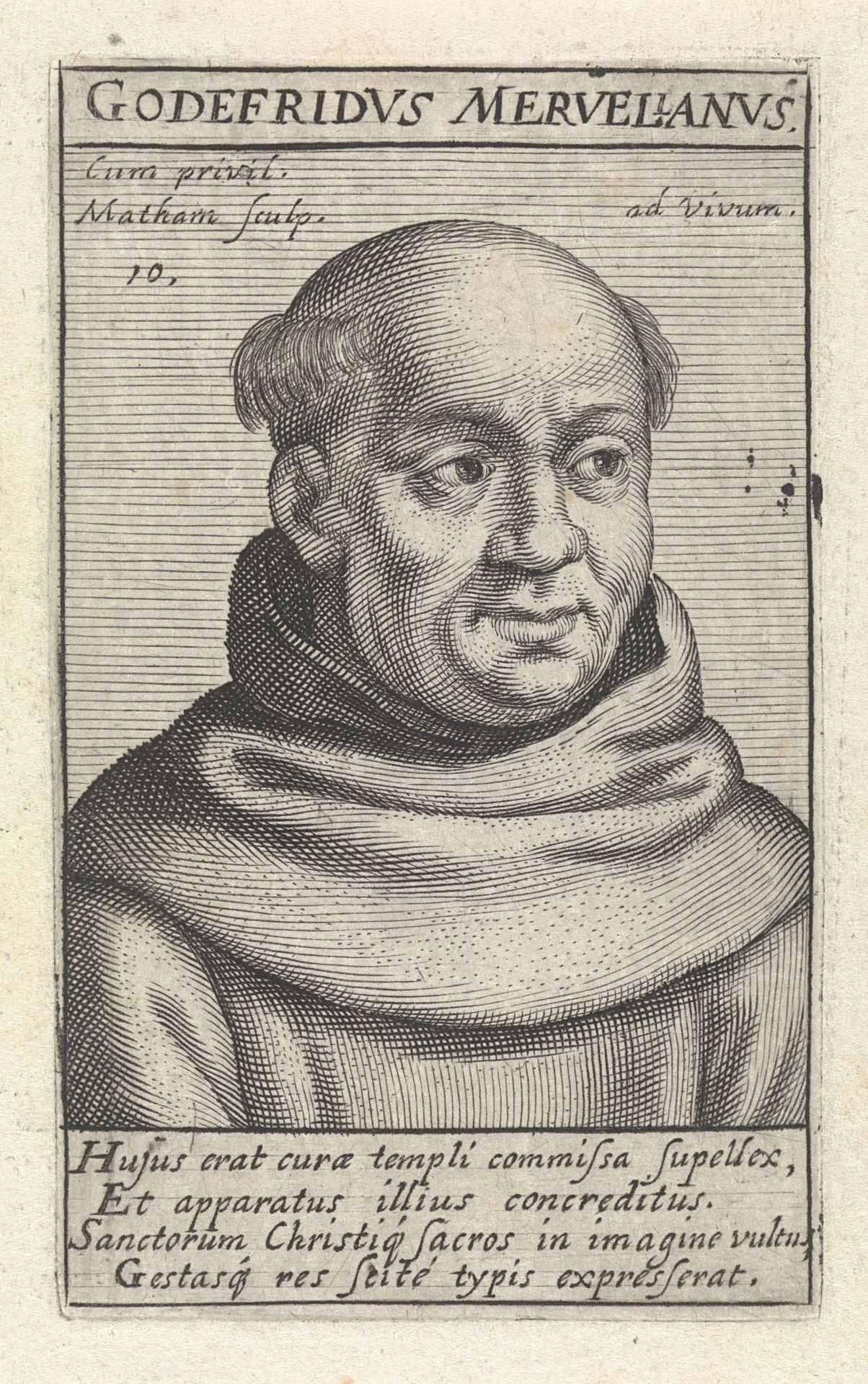 Portret van H. Godfried van Mervel by Jacob Matham