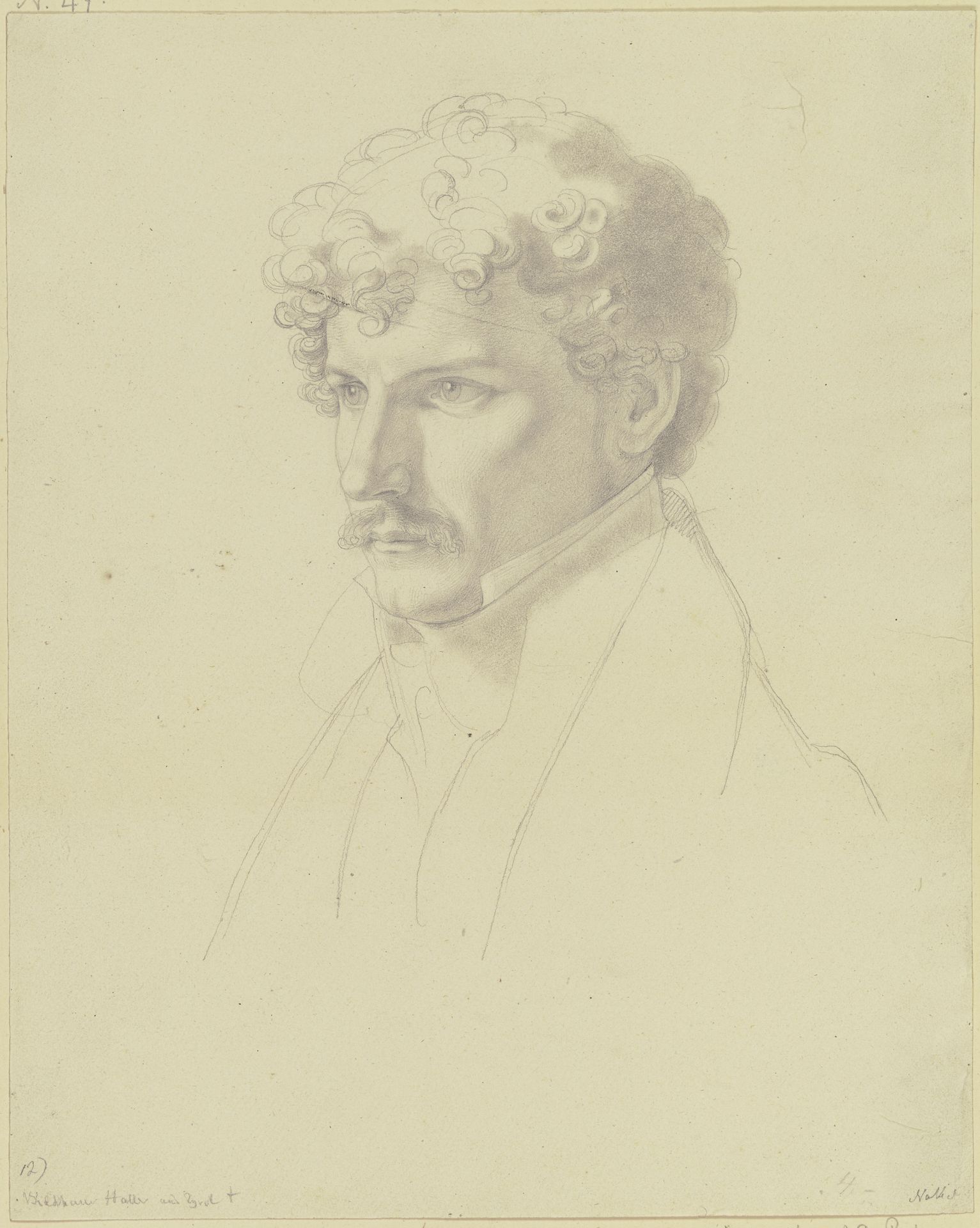 Bildnis des Bildhauers Johann Haller by Gustav Heinrich Naeke