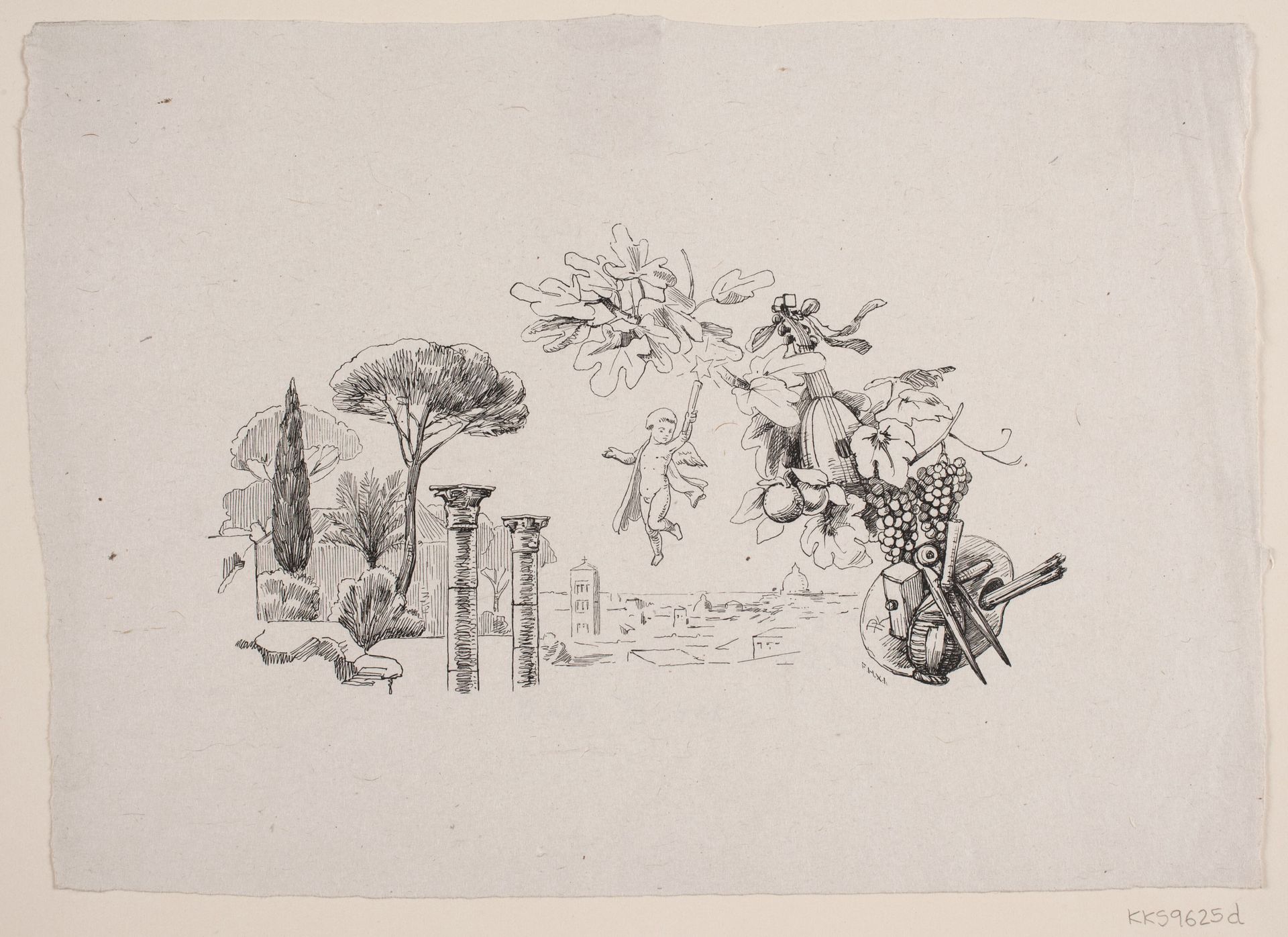 Vignet til Sophus Schandorph, "En Romersk Nat" by Anonymous