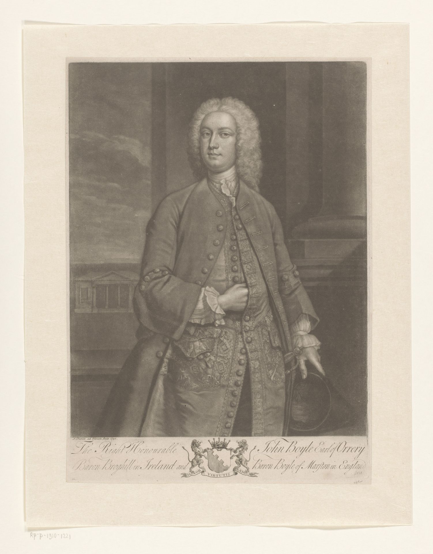 Portret van John Boyle by John (II) Faber