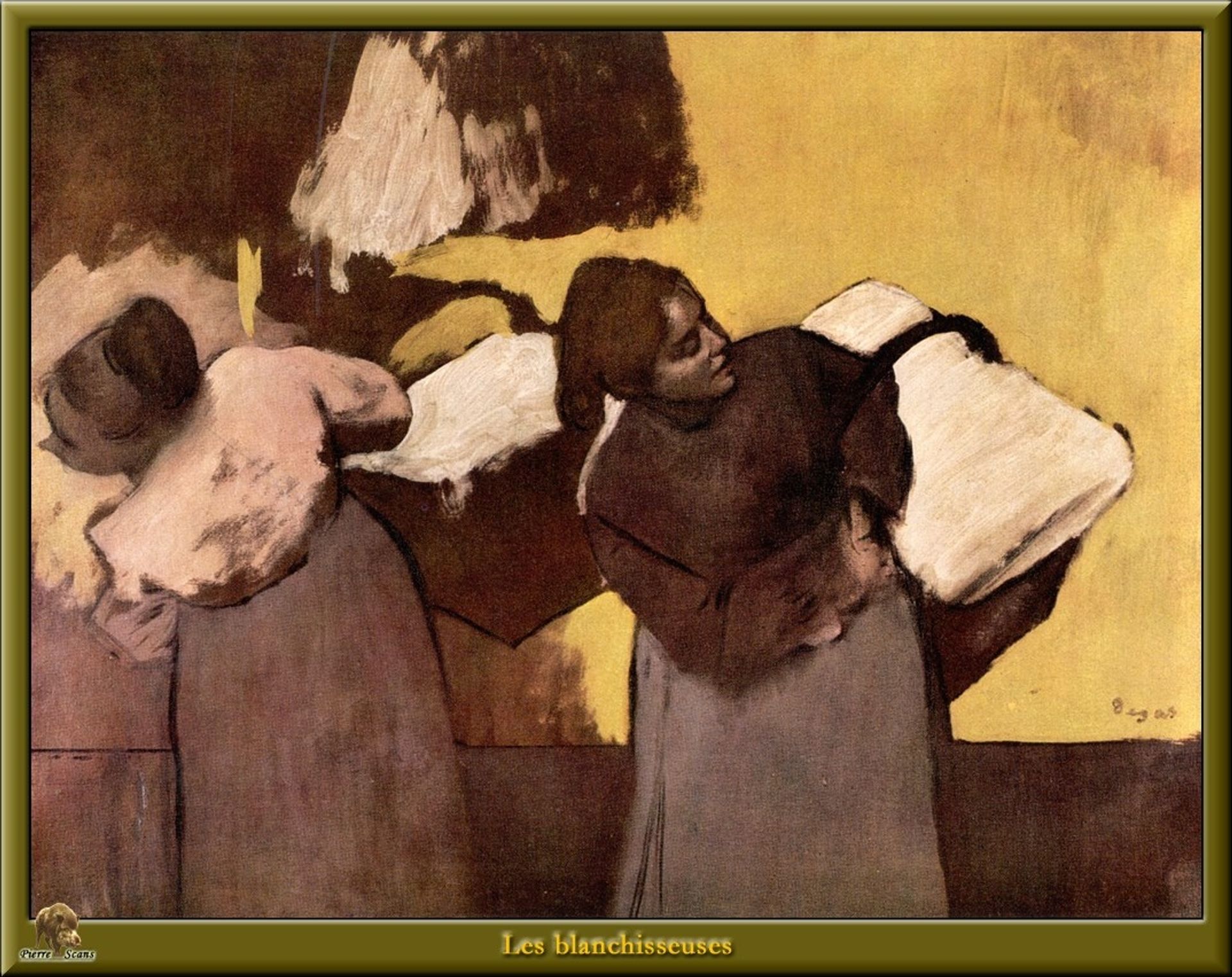 Laundress Carrying Linen by Edgar Degas
