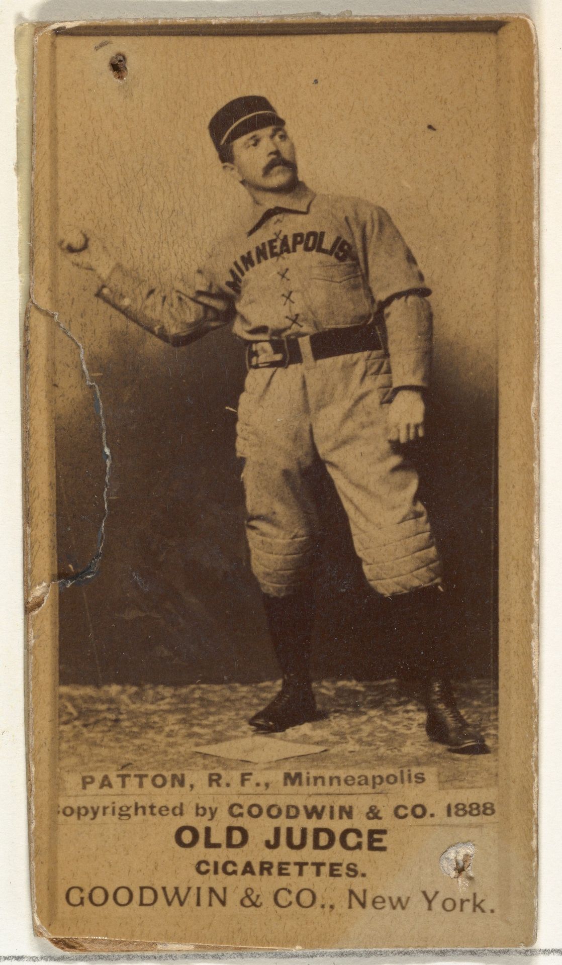 Owen Joseph Patton, Right Field, Minneapolis, from the Old Judge series (N172) for Old Judge Cigarettes by Goodwin & Company