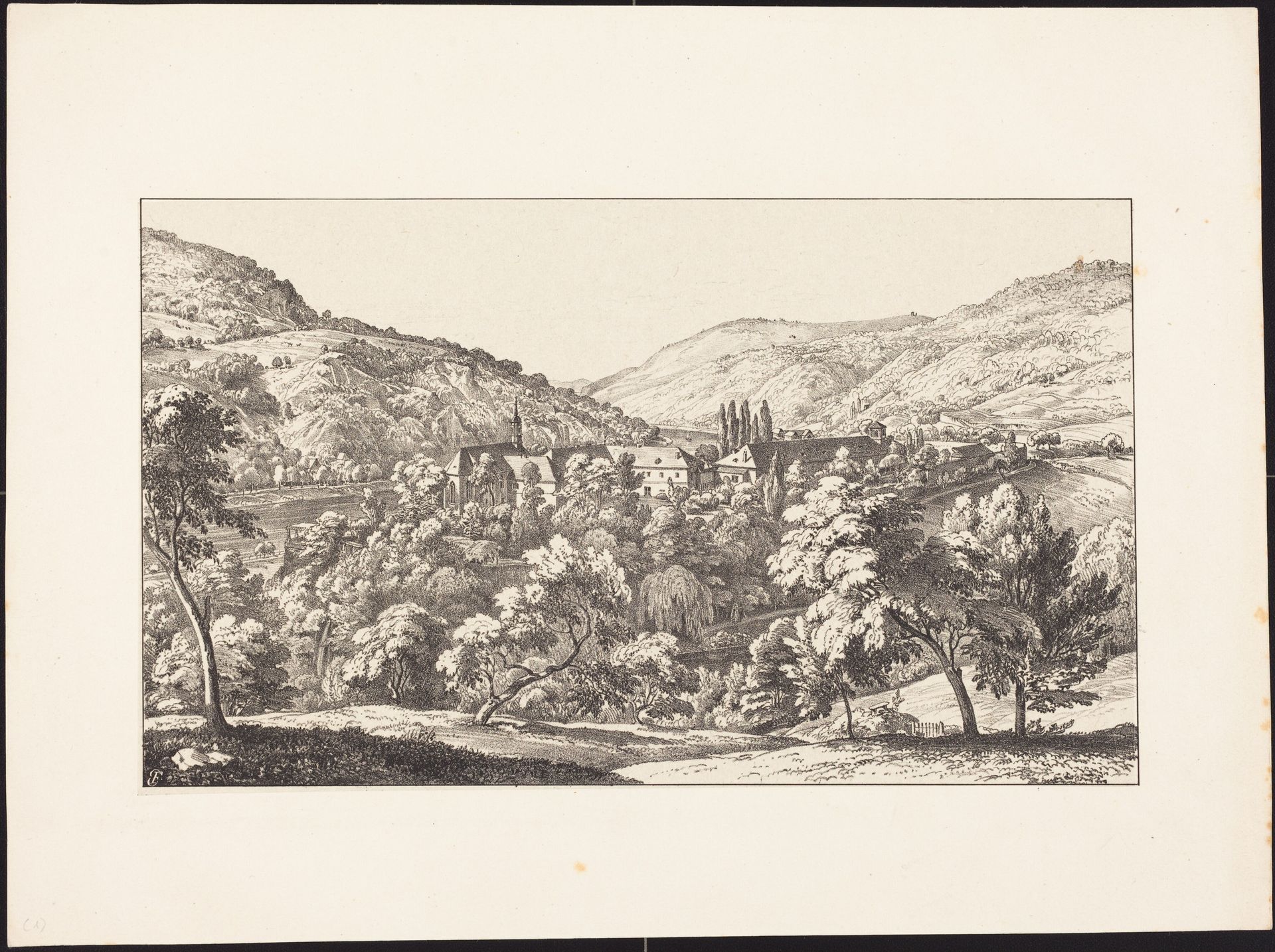 View of the Convent of Neuberg from the Summit by Ernst Fries