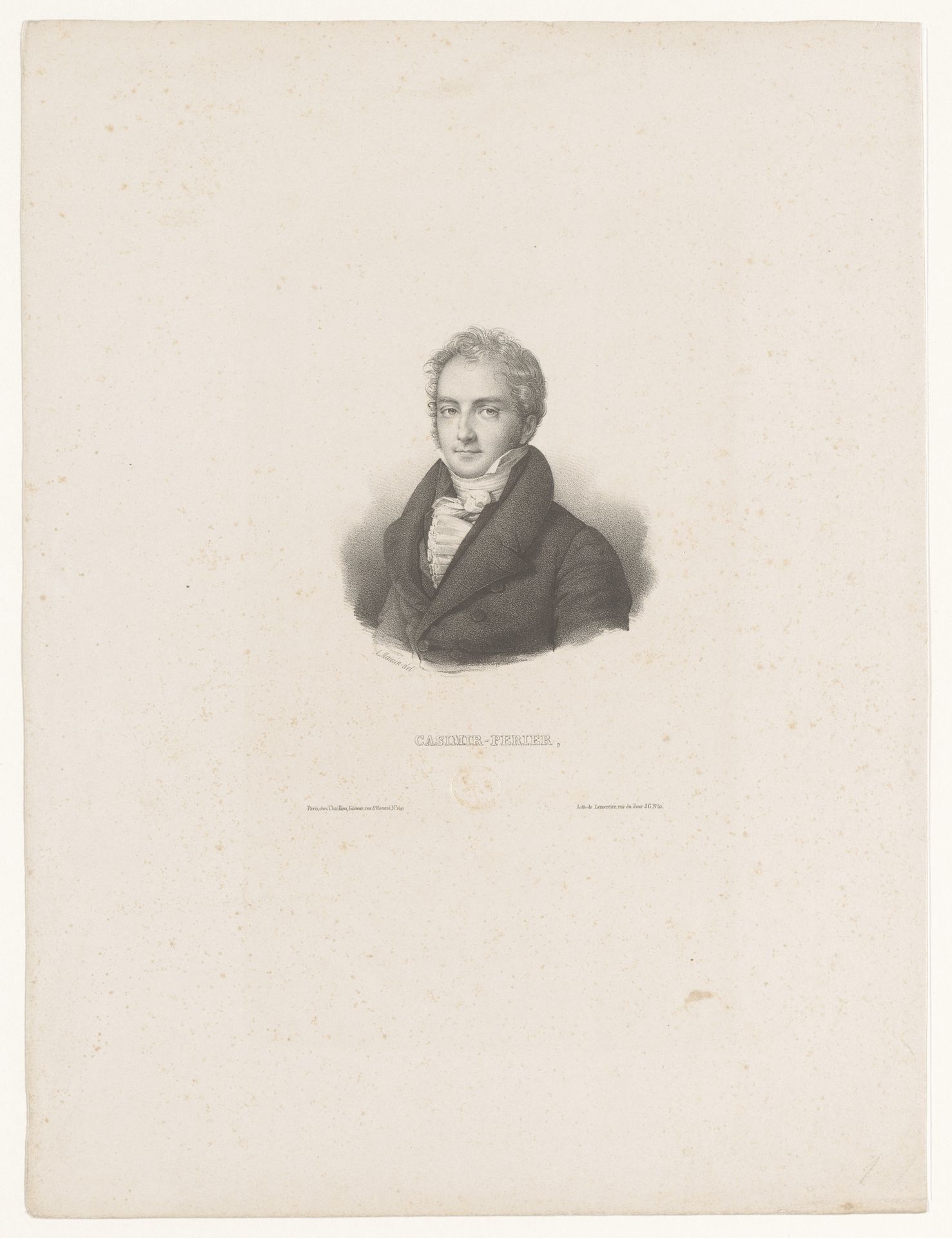 Portret van Casimir Pierre Périer by Antoine Maurin
