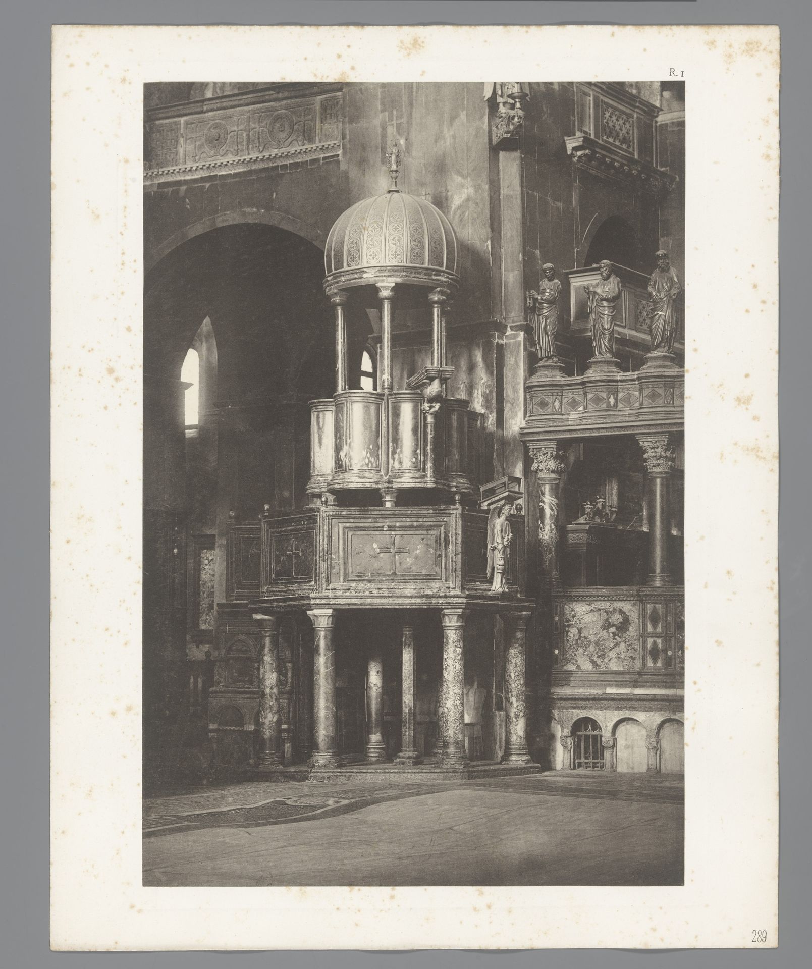 Kansel in de San Marco in Venetië by Carl Heinrich Jacobi