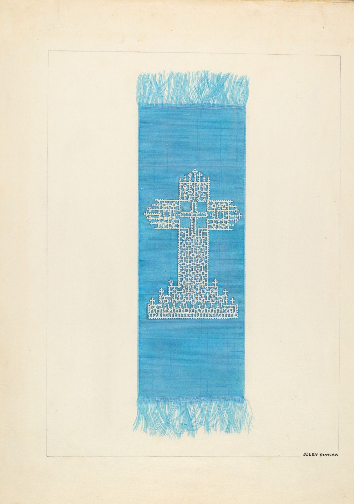 Bookmark with Design of Cardboard by Ellen Duncan