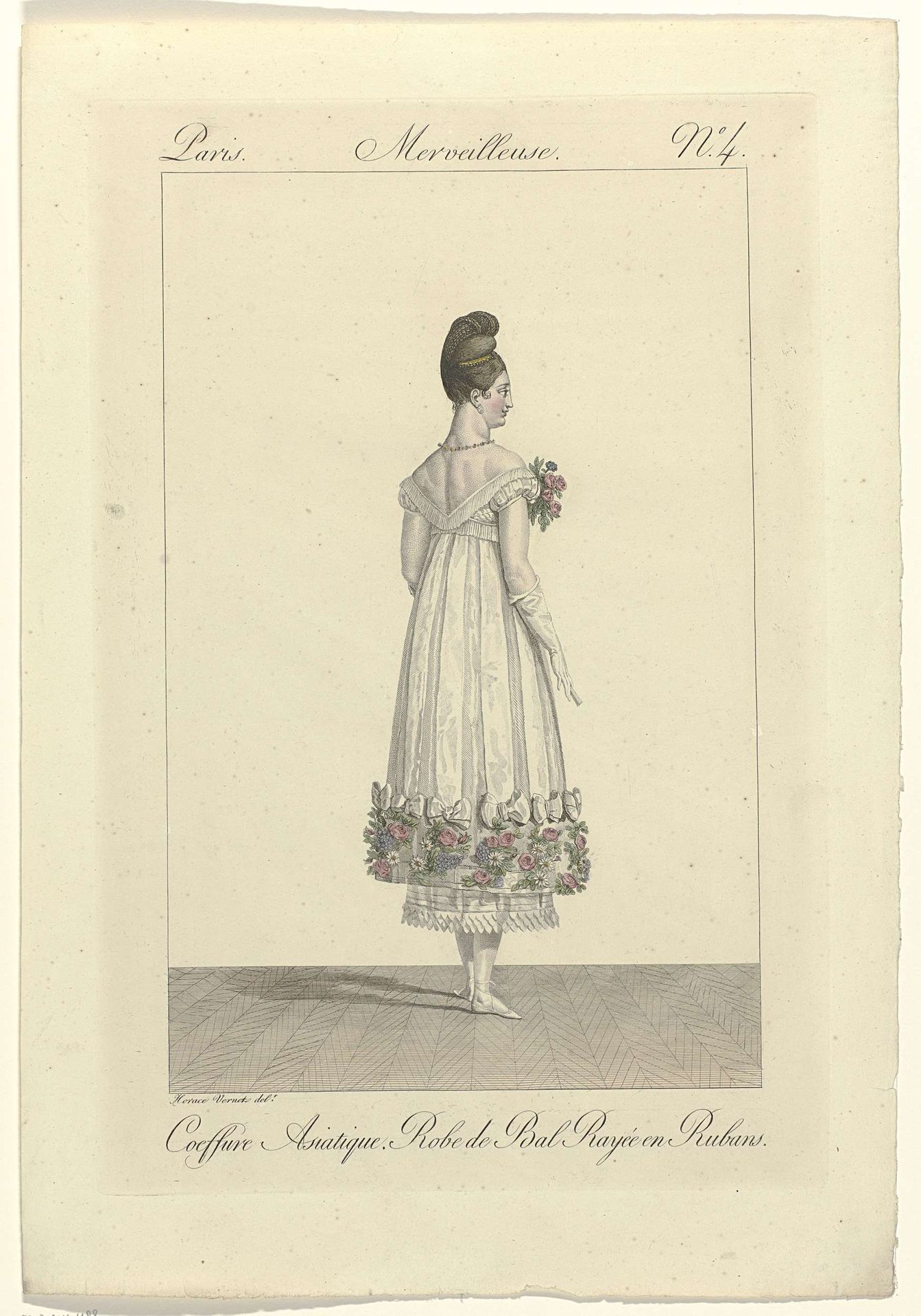 Incroyables et Merveilleuses, 1810, Merveilleuse, No. 4 : Coeffure Asiatiqu (...) by Georges Jacques Gatine
