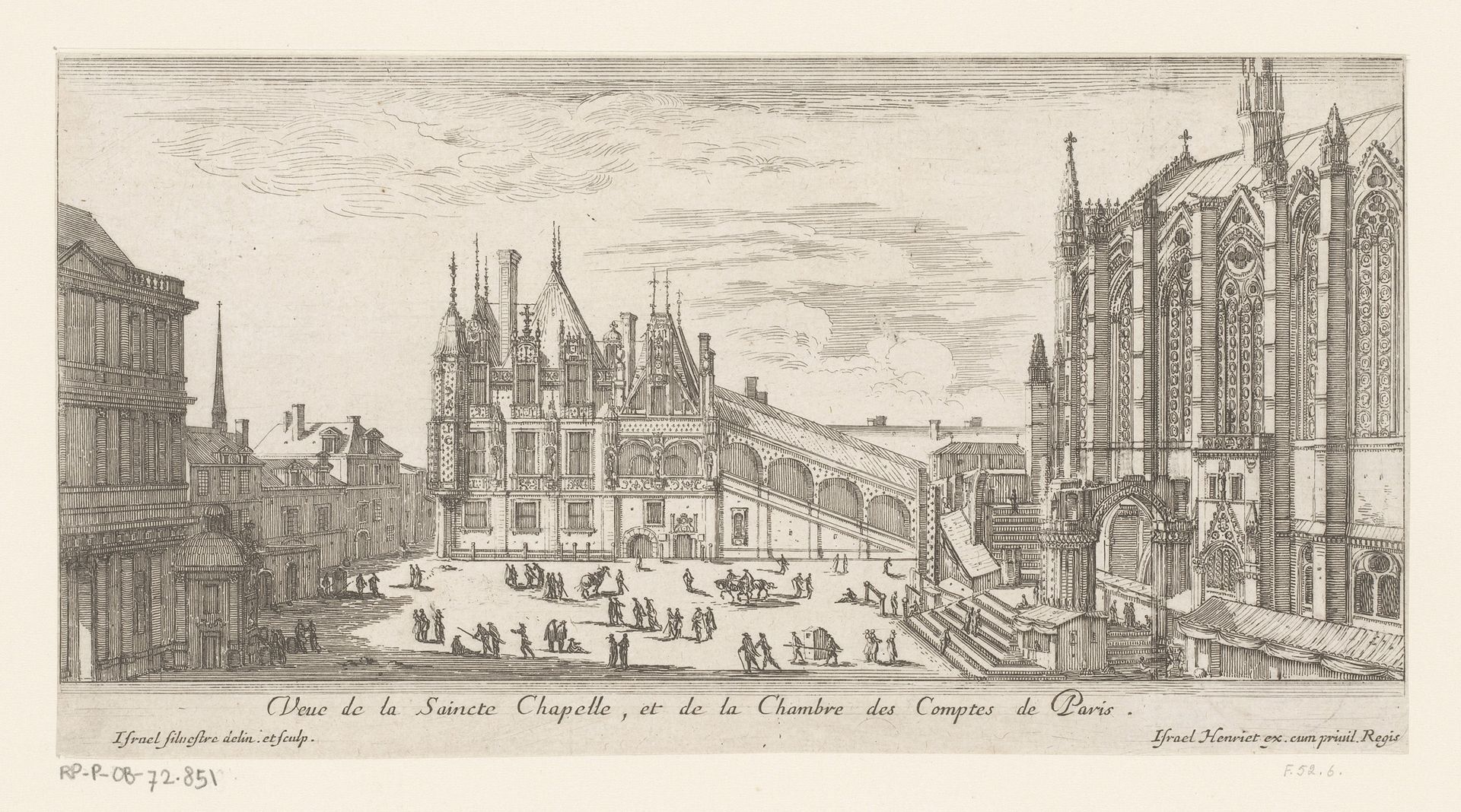 Gezicht op de Sainte-Chapelle by Israel Silvestre