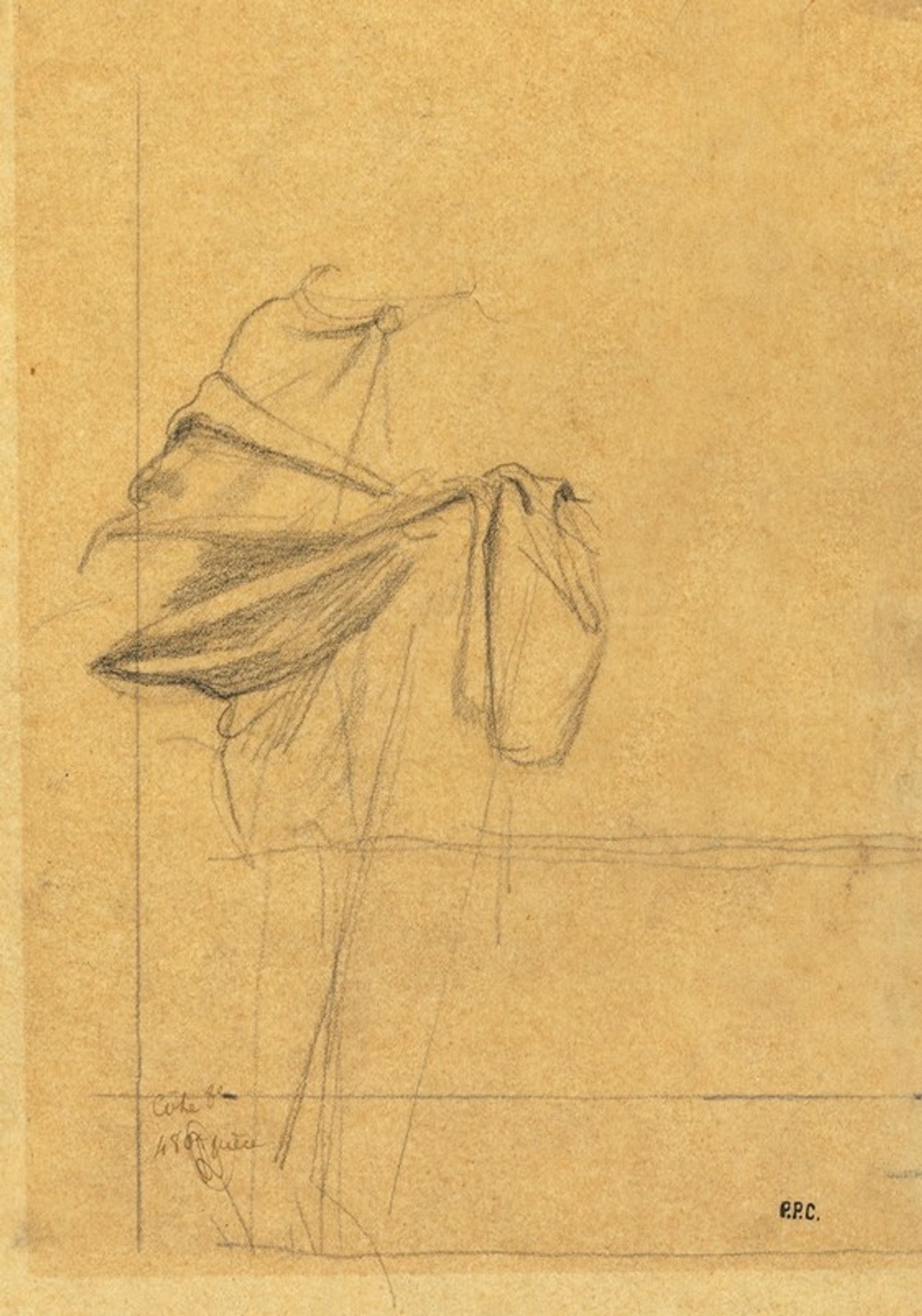 Drapery Study by Pierre Puvis de Chavannes