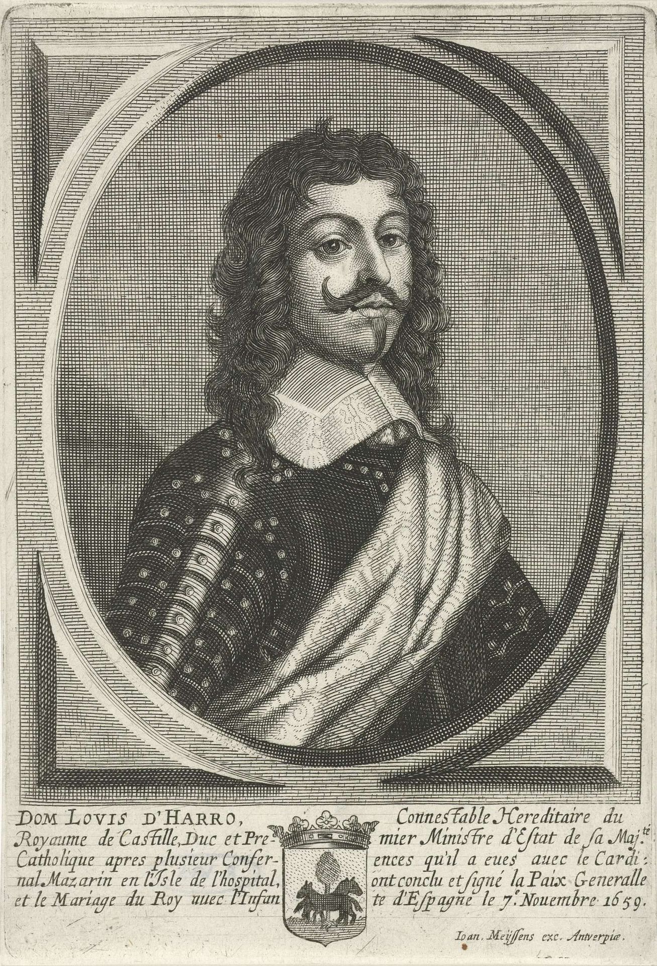 Portret van Lius Méndez de Haro by Cornelis Meyssens