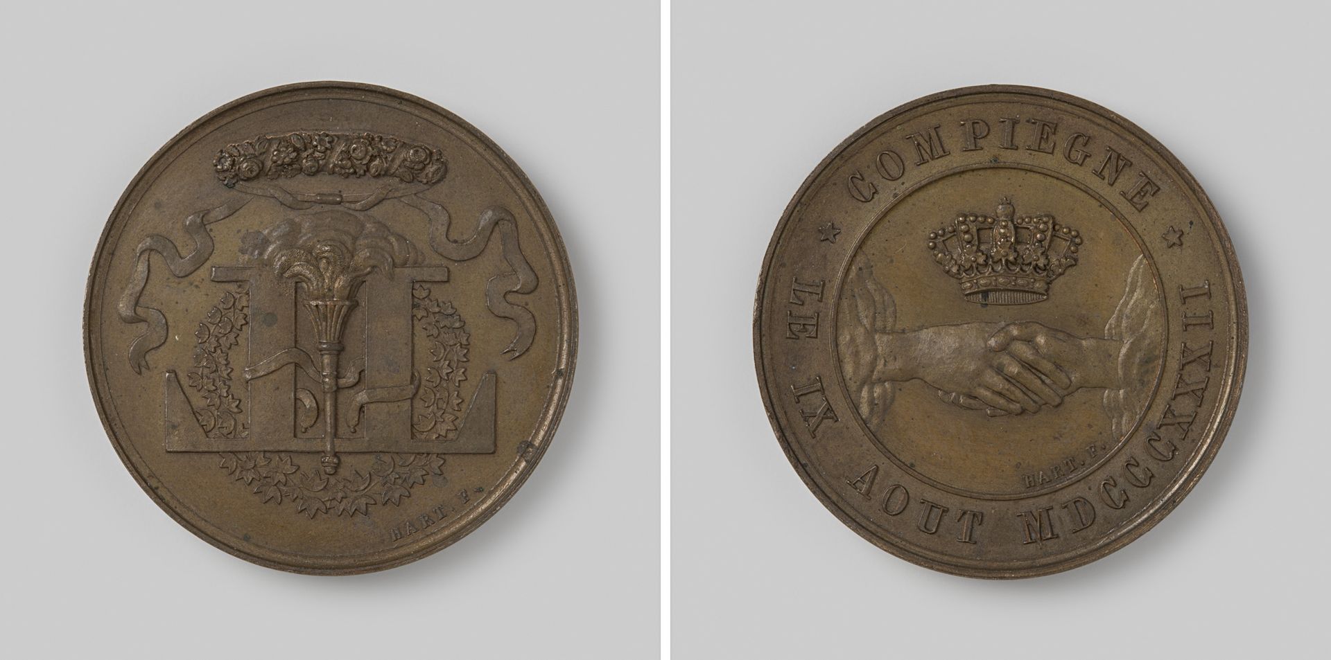 Huwelijk van Leopold I, koning der Belgen en Louise van Orleans te Compiegne by Laurent Joseph Hart