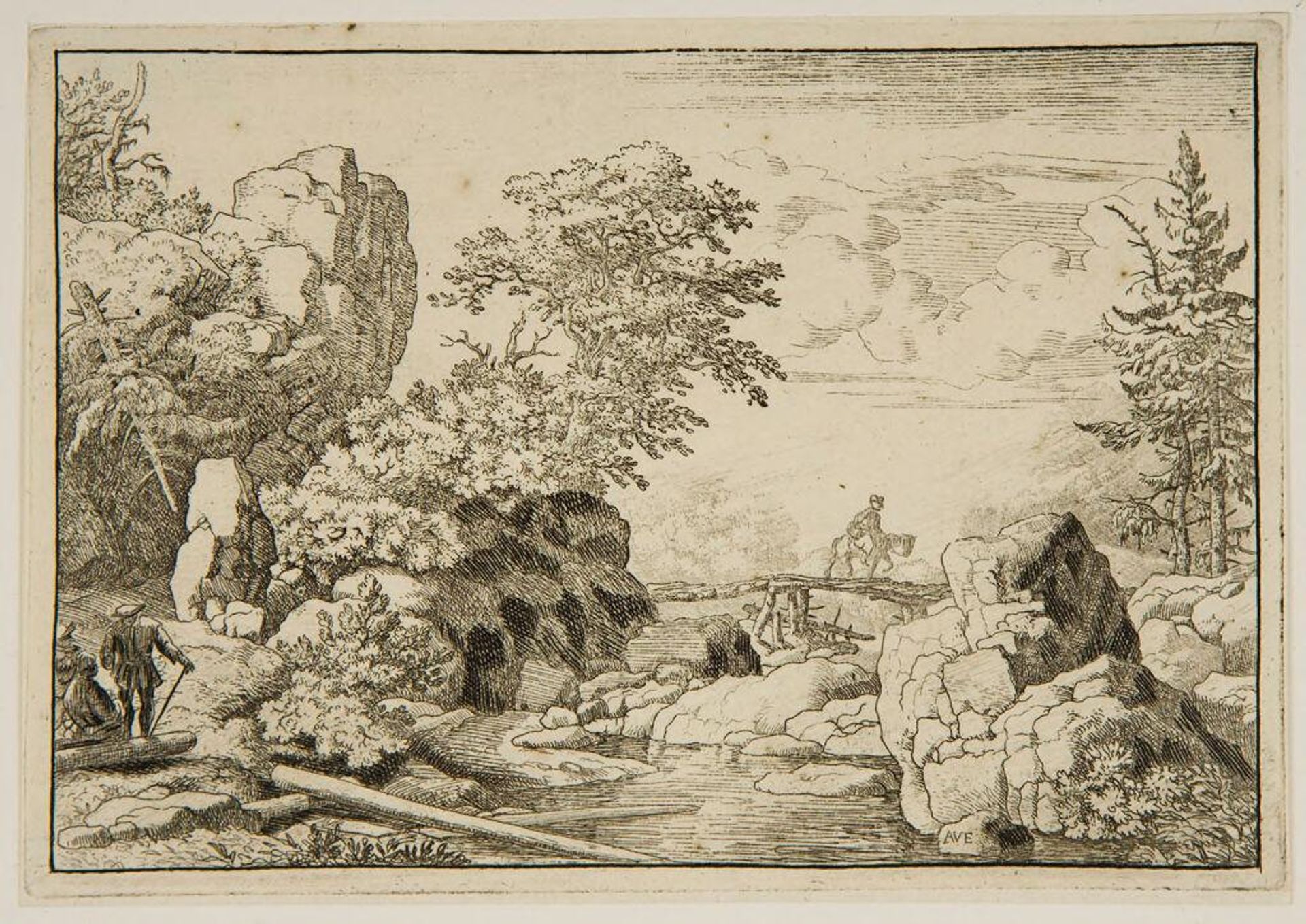 Horseman on the Little Bridge by Allart van Everdingen