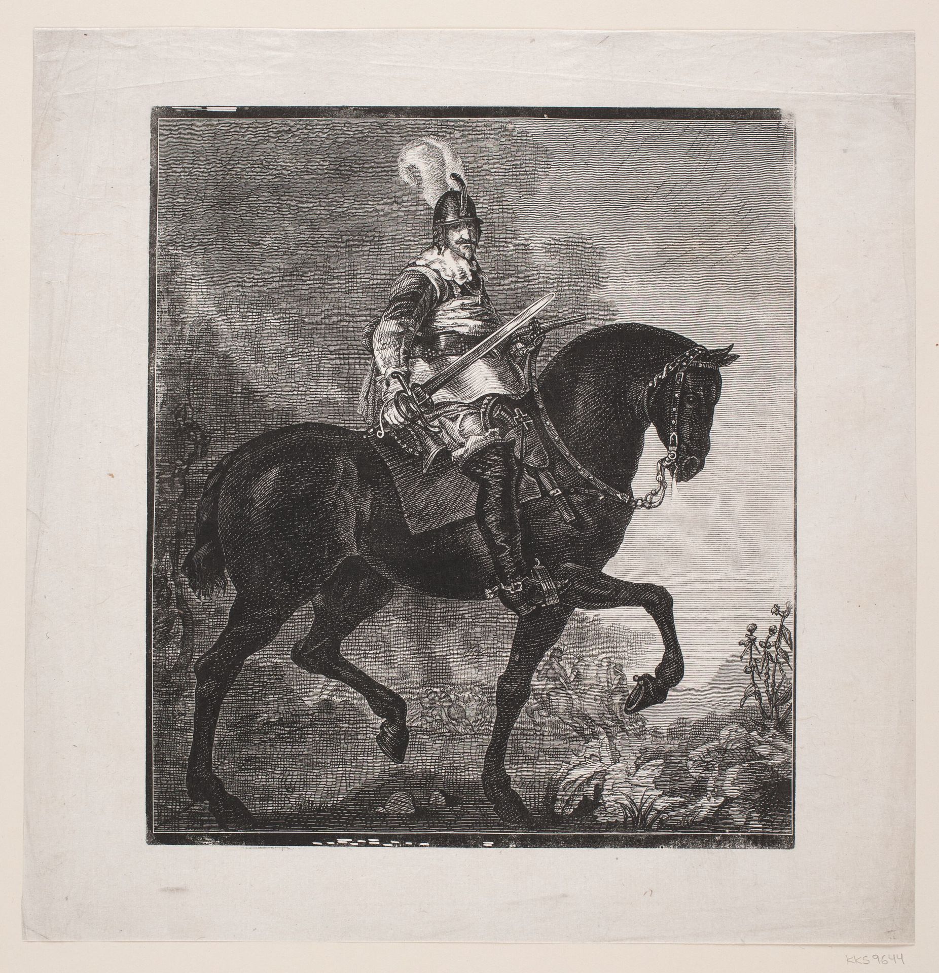 Karel van Mander: Christian IV til hest by Anonymous
