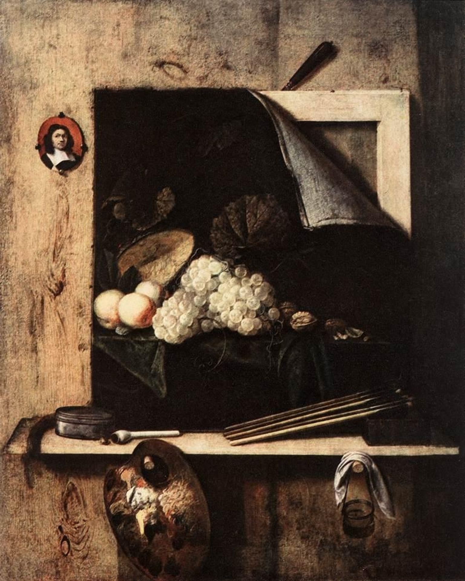 Still-Life with Self-Portrait by Cornelis Norbertus Gysbrechts