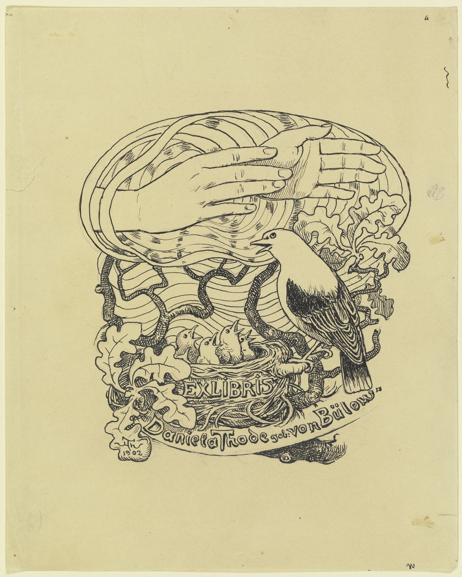Book plate Daniela Thode by Hans Thoma