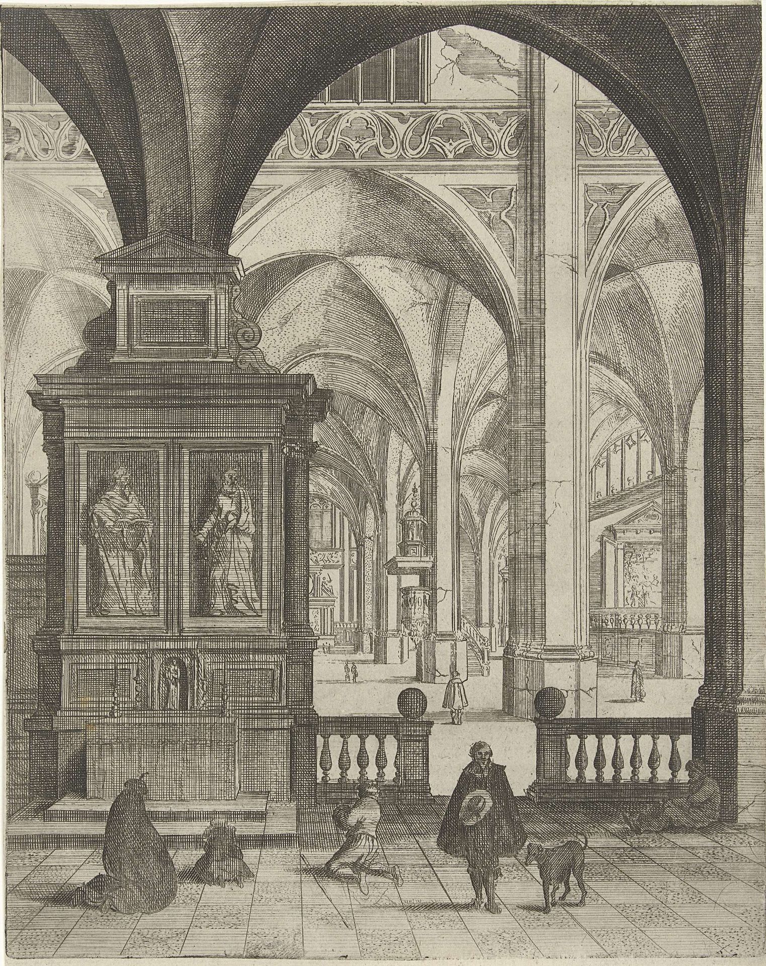 Kerkinterieur by Gerard Houckgeest