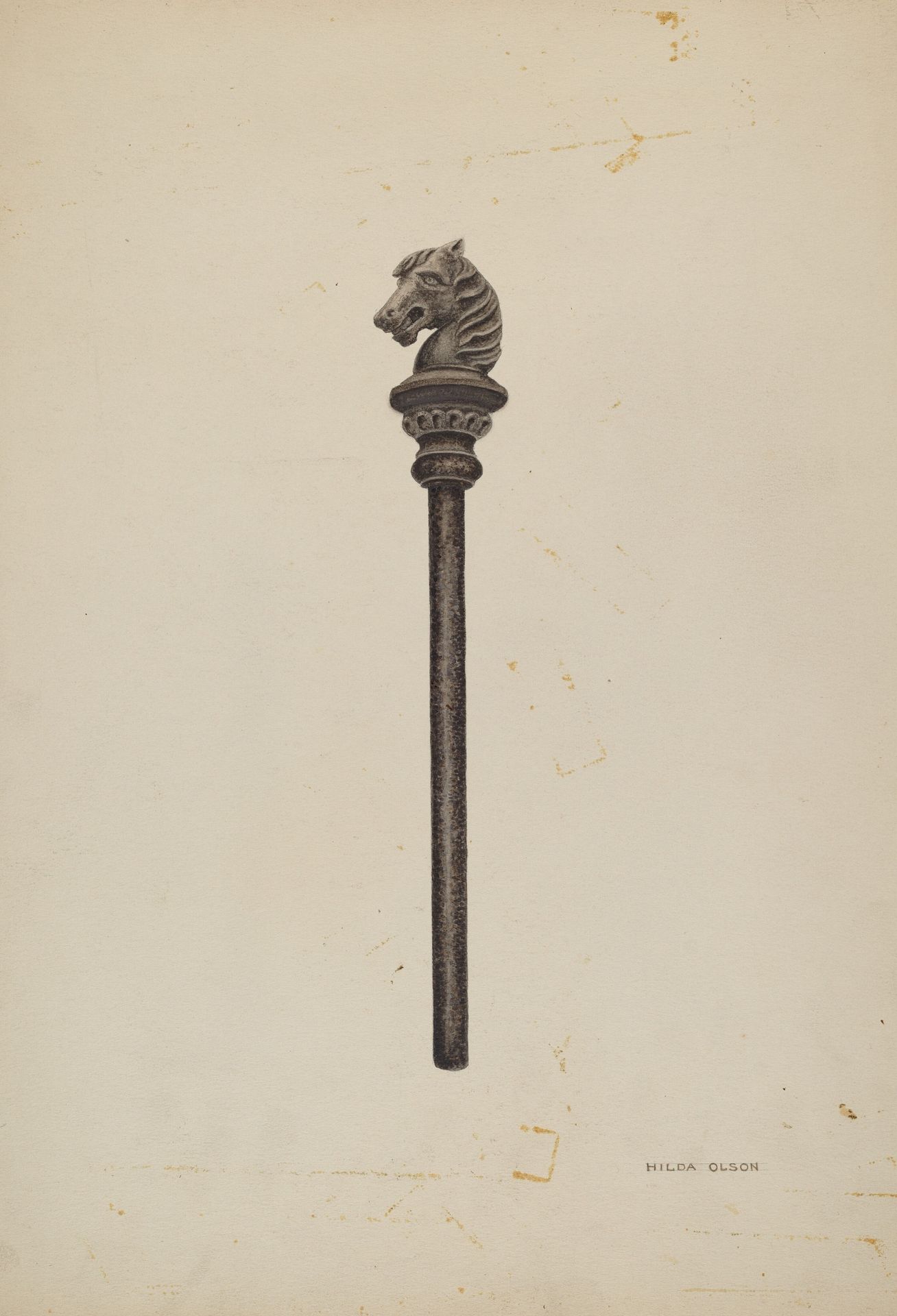 Horse Head Hitching Post by Hilda Olson