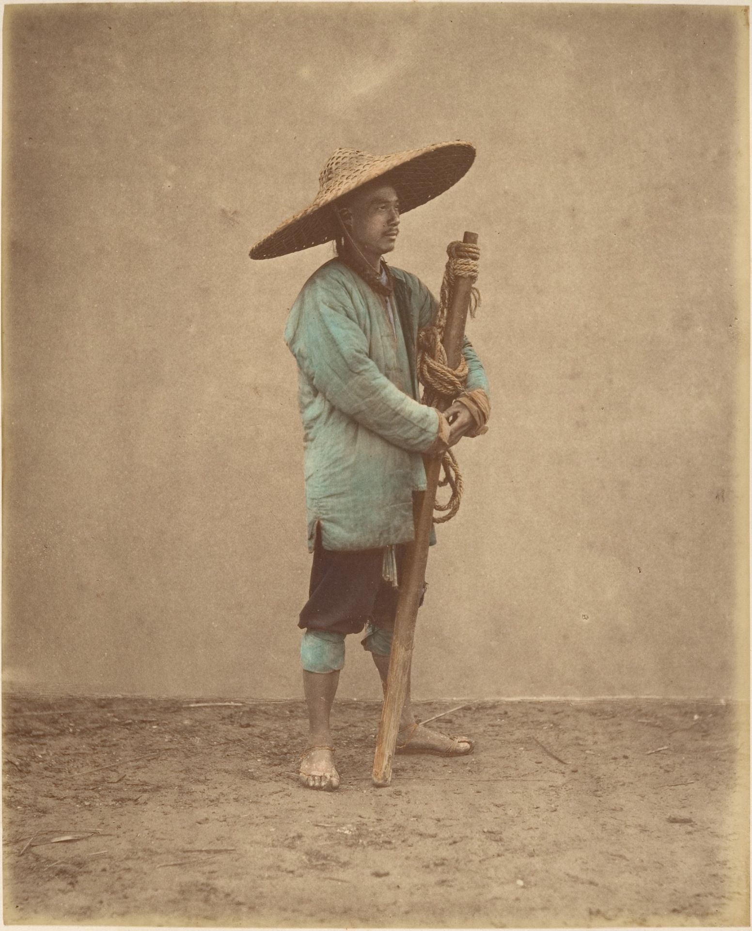 [Chinese Man Wearing Hat] by Raimund von Stillfried