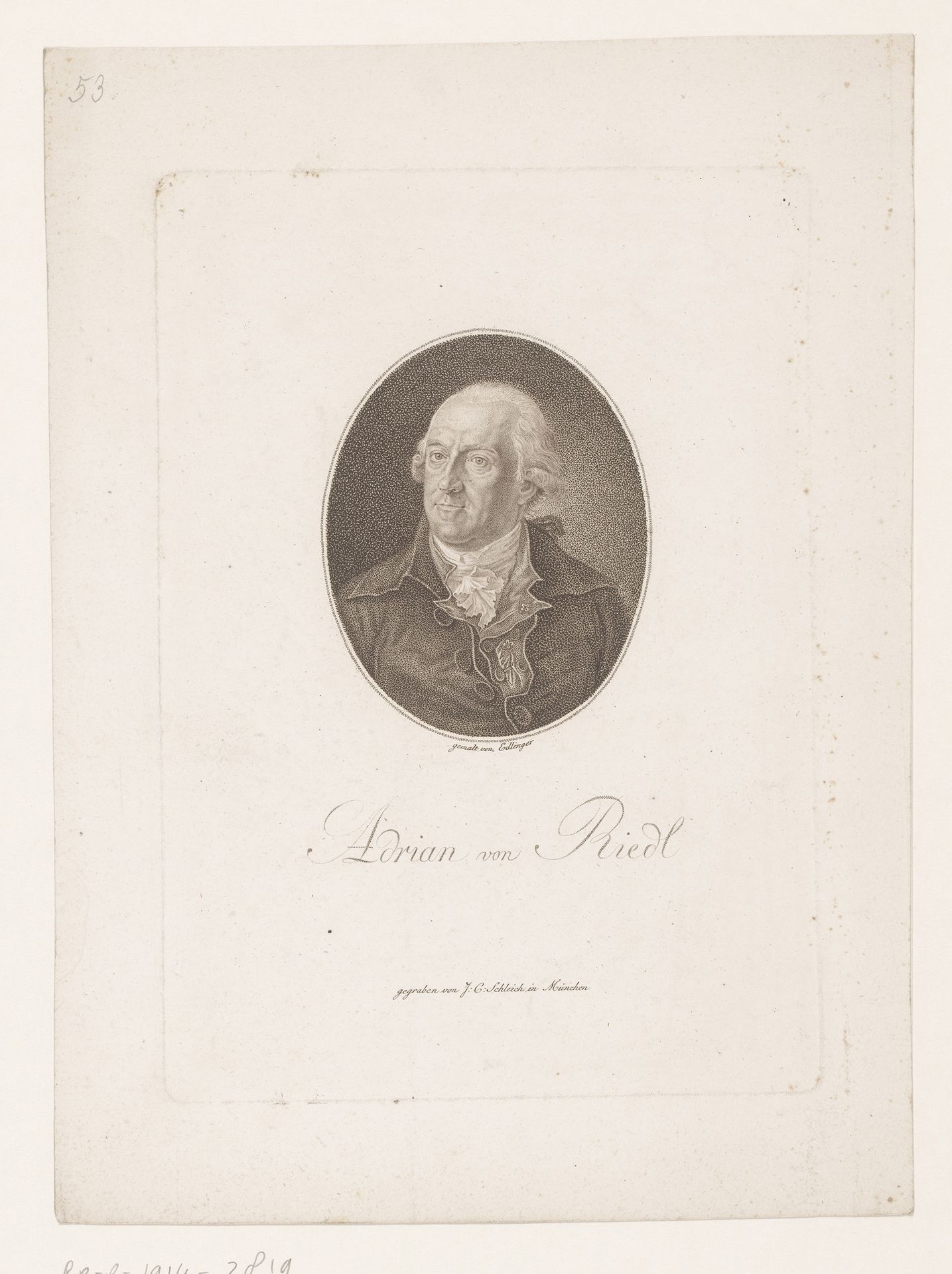 Portret van Adrian von Riedl by Johann Carl Schleich