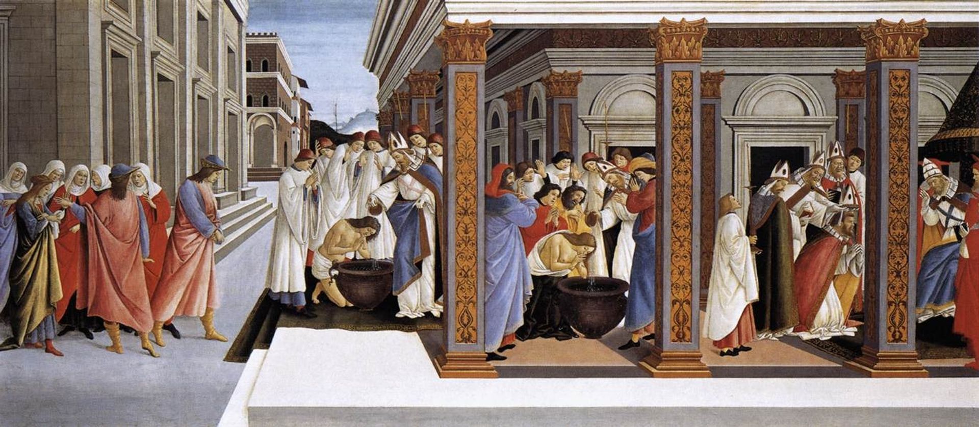 Baptism of St Zenobius and His Appointment as Bishop by Sandro Botticelli