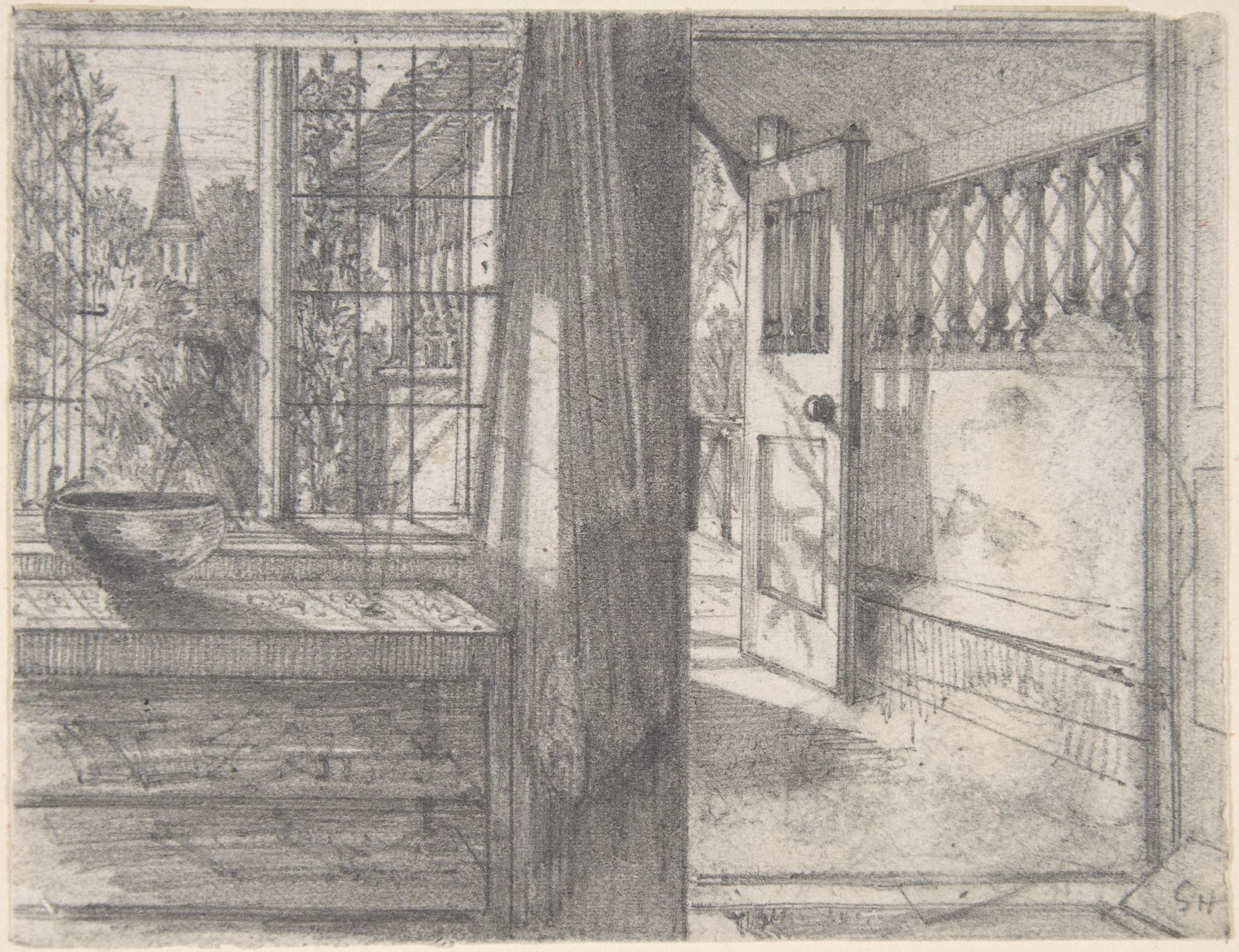 A Cottage Porch by Sir Francis Seymour Haden