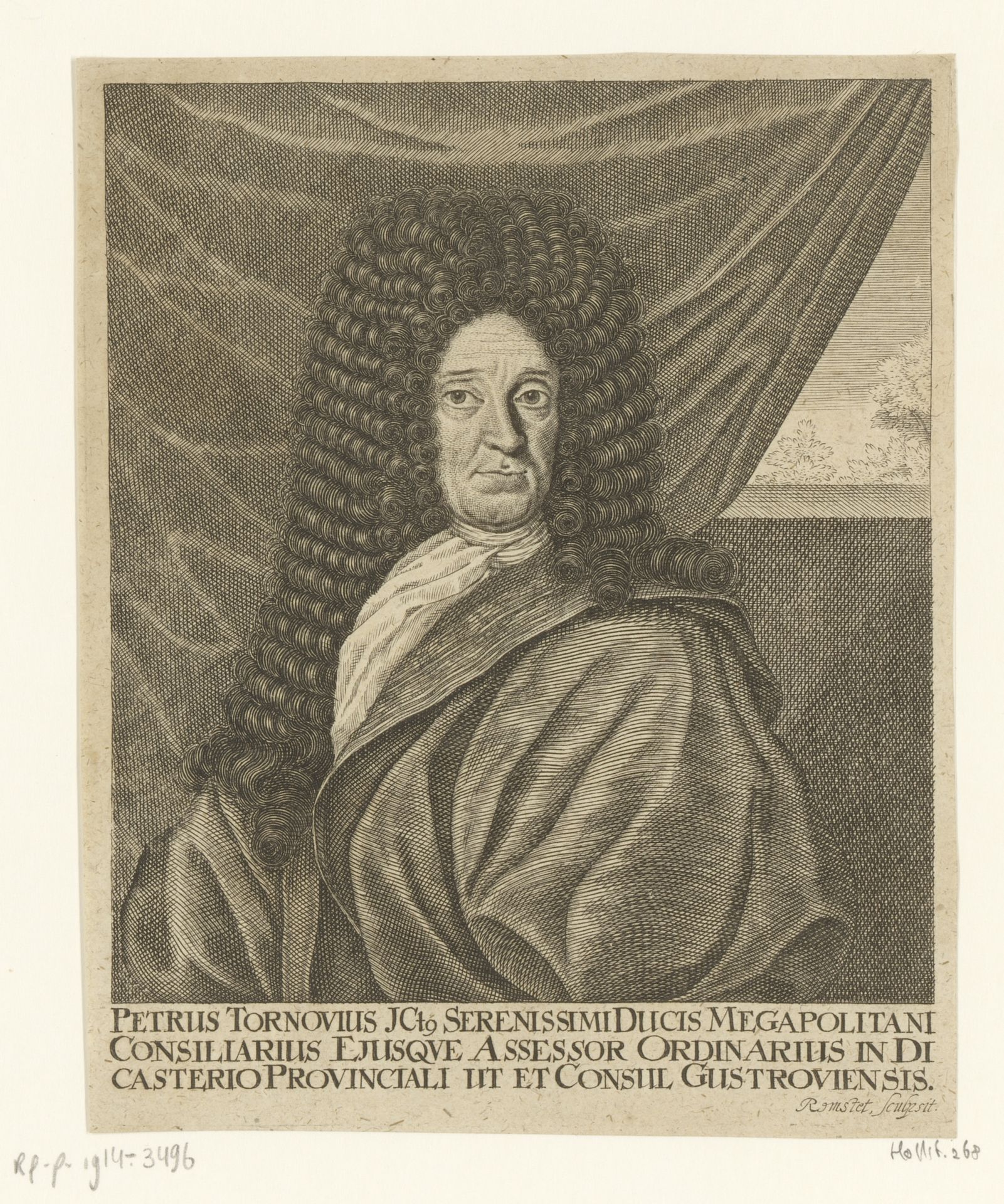 Portret van Peter Tornovius by Christian Romstet