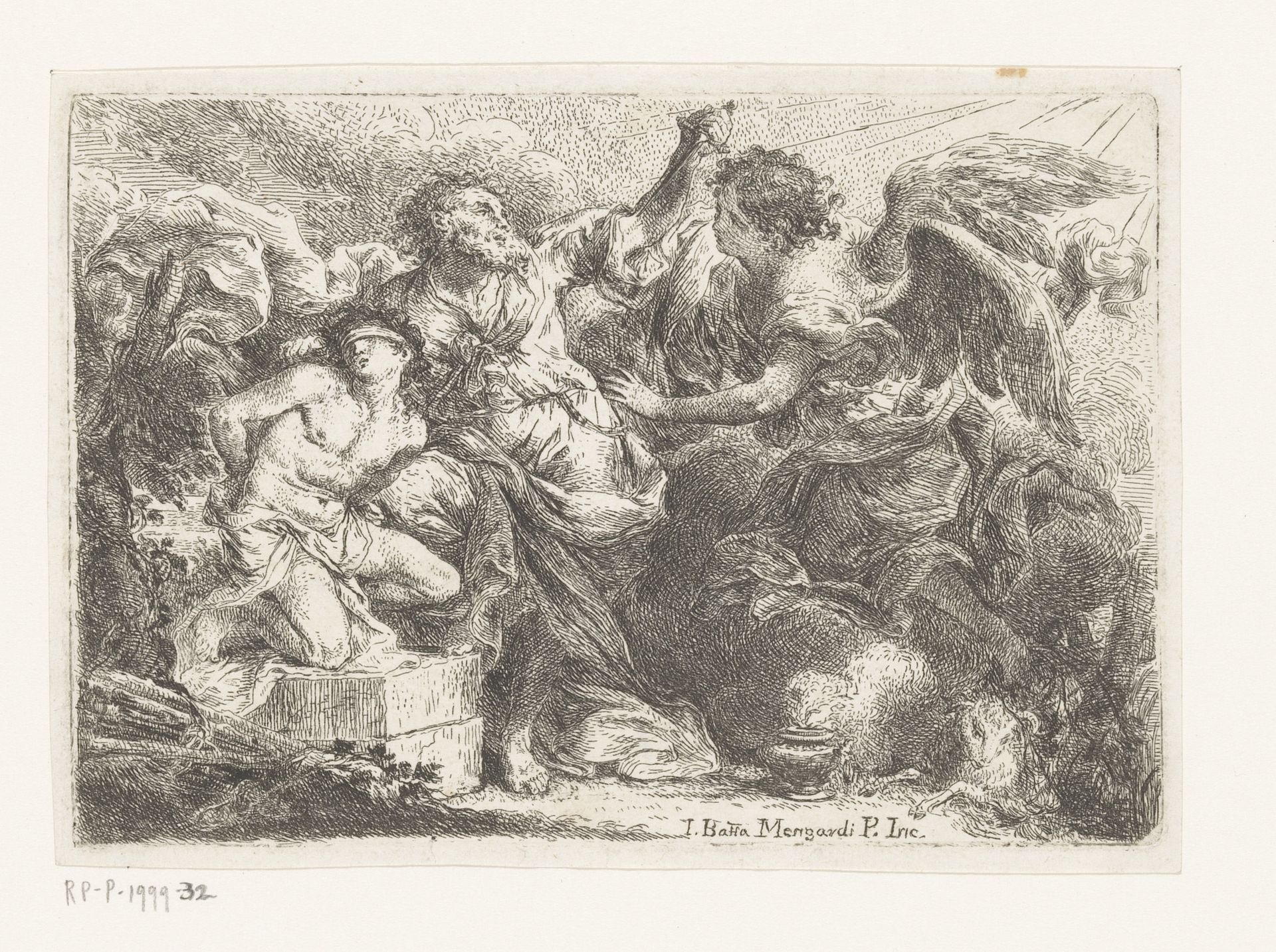 Offer van Isaac by Giovanni Battista Mengardi