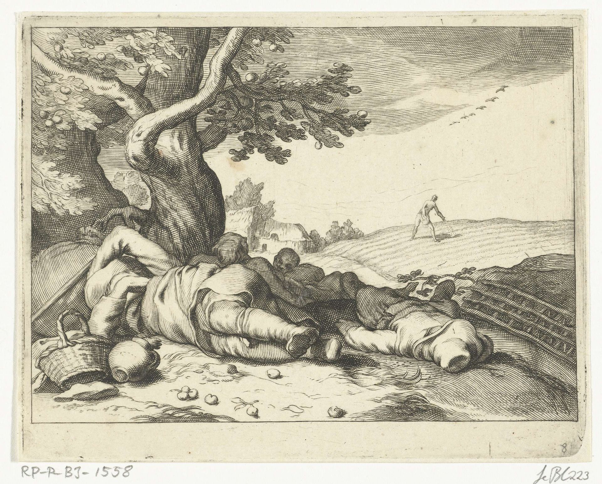 De maand augustus by Frederick Bloemaert