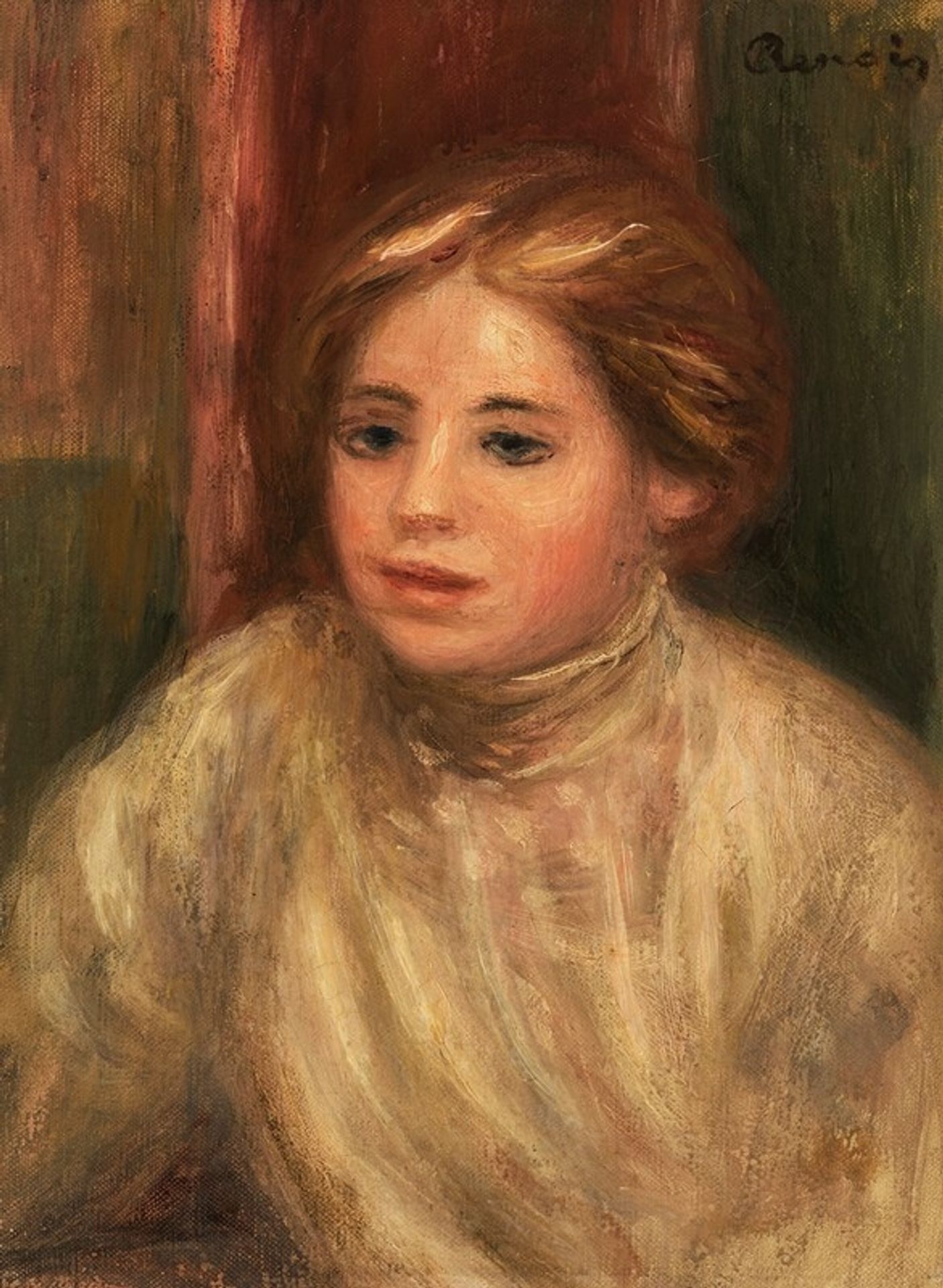 Tête de femme blonde by Pierre-Auguste Renoir