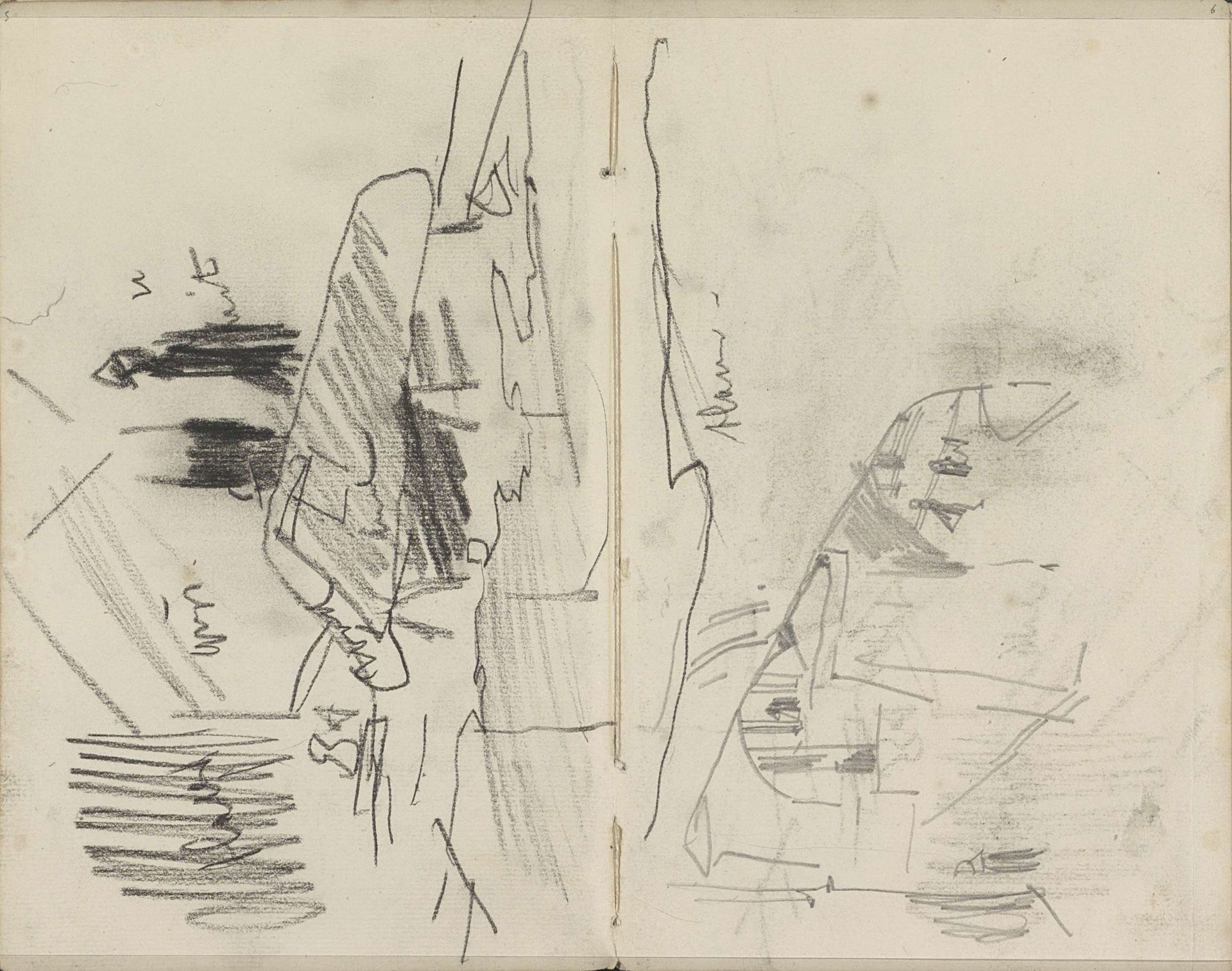 Twee stadsgezichten by George Hendrik Breitner