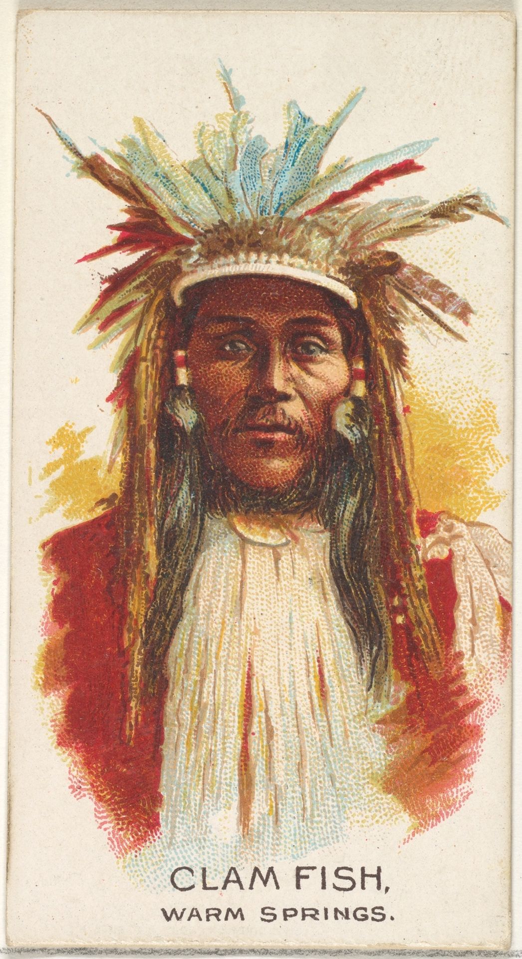 Clam Fish, Warm Springs, from the American Indian Chiefs series (N2) for Allen & Ginter Cigarettes Brands by Allen & Ginter